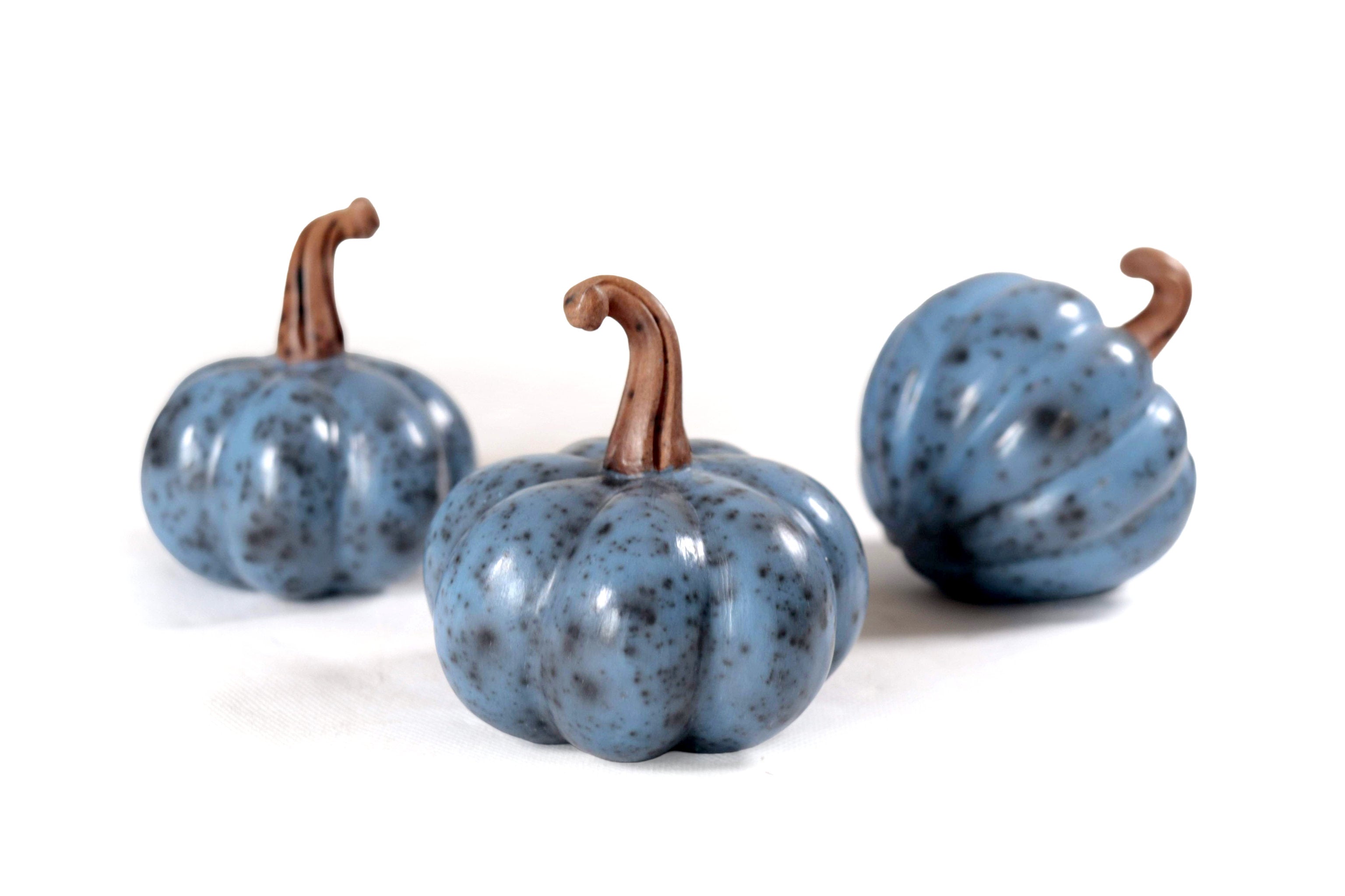 Set of 3 Pumpkins light blue - 9.8 in. Trejo