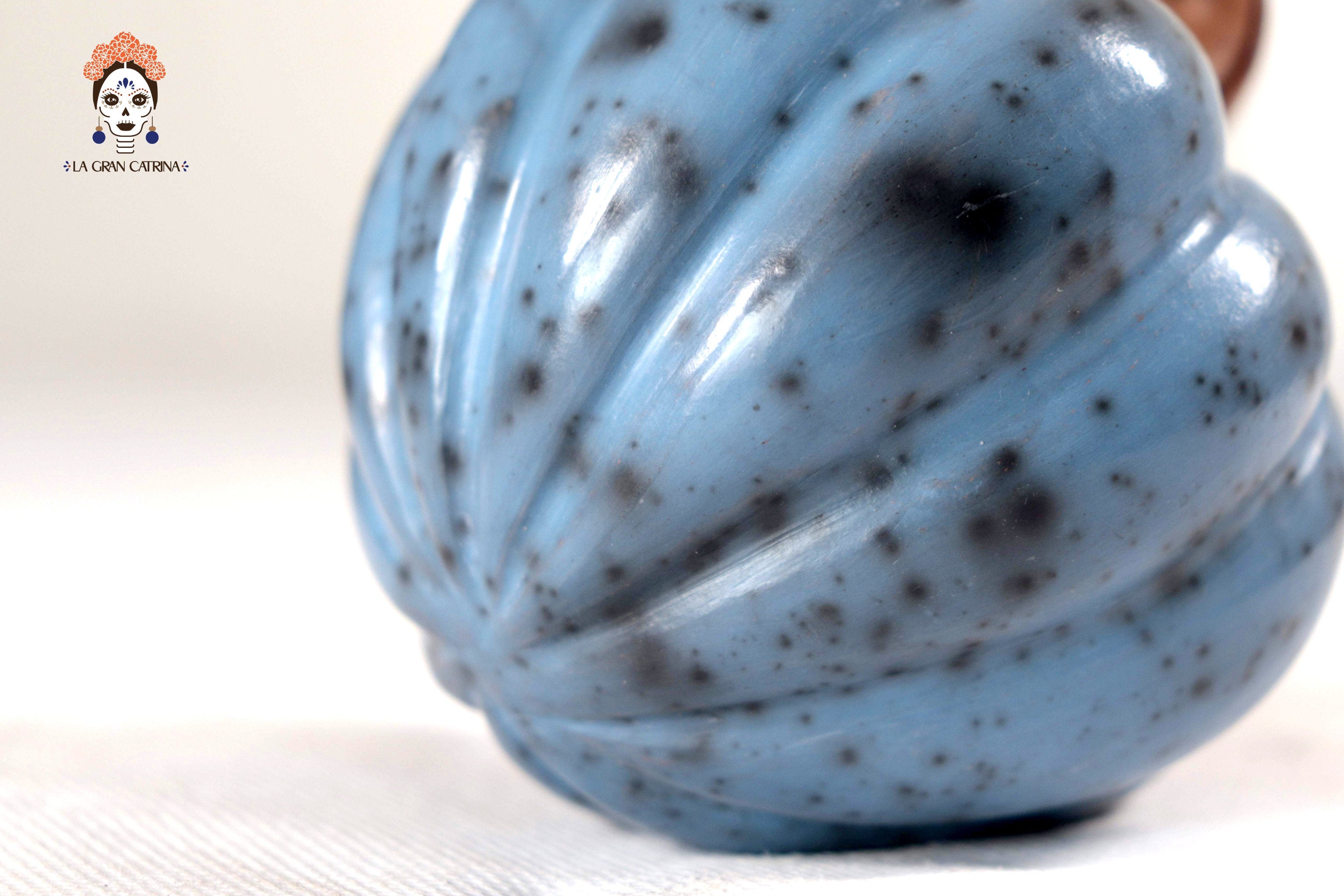Set of 3 Pumpkins light blue - 9.8 in. Trejo