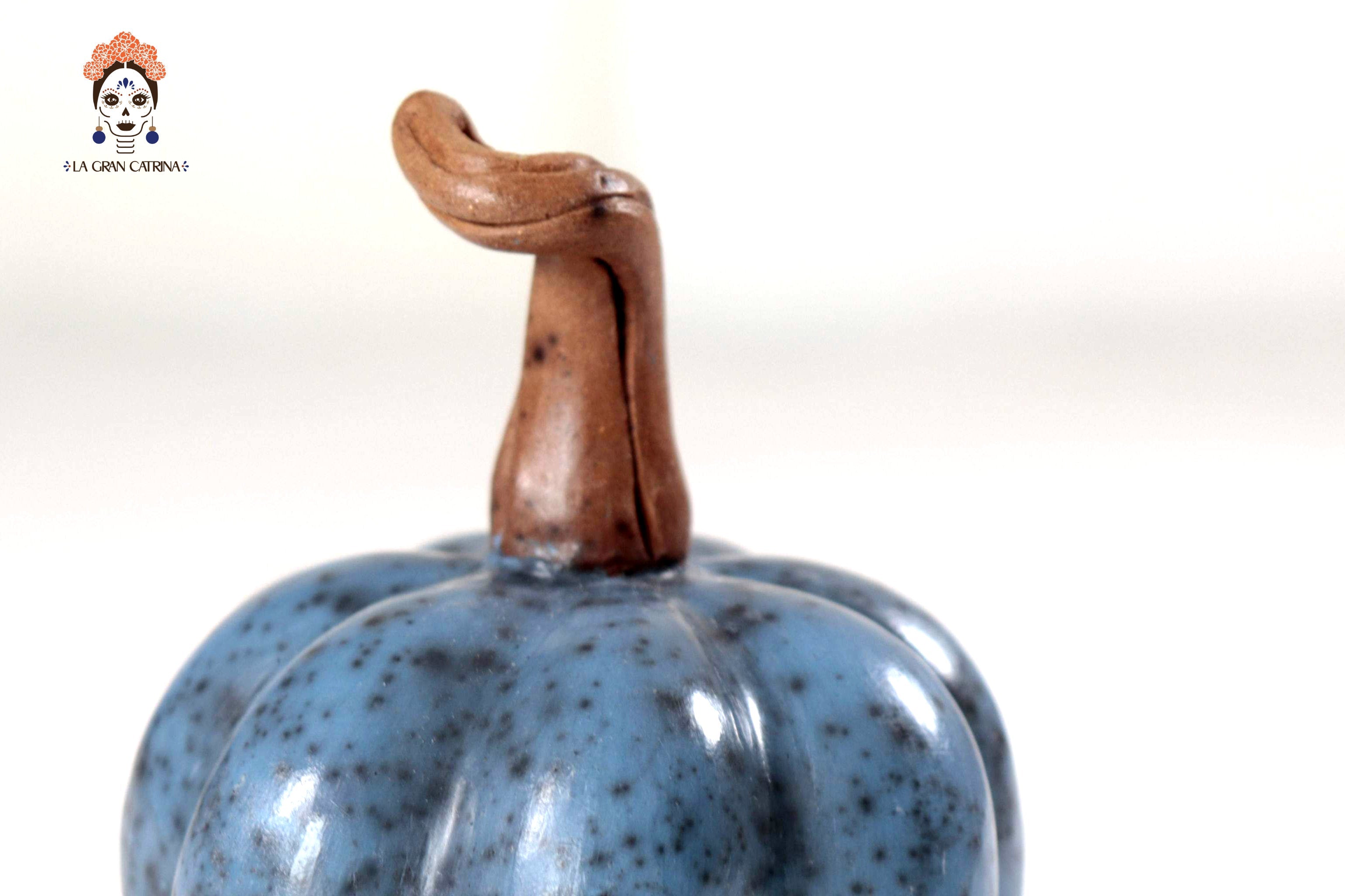 Set of 3 Pumpkins light blue - 9.8 in. Trejo