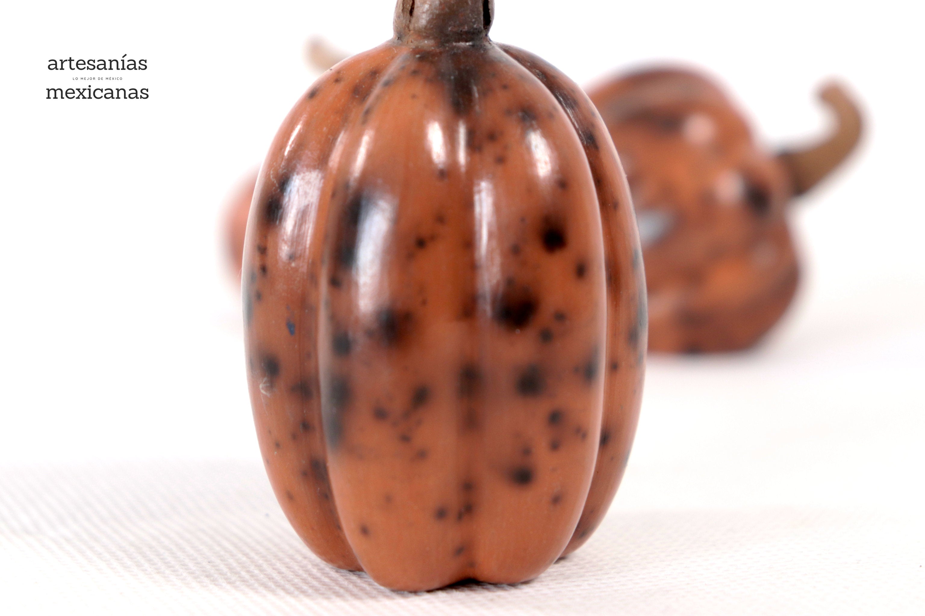 Set of 3 Pumpkins reddish miniature Trejo