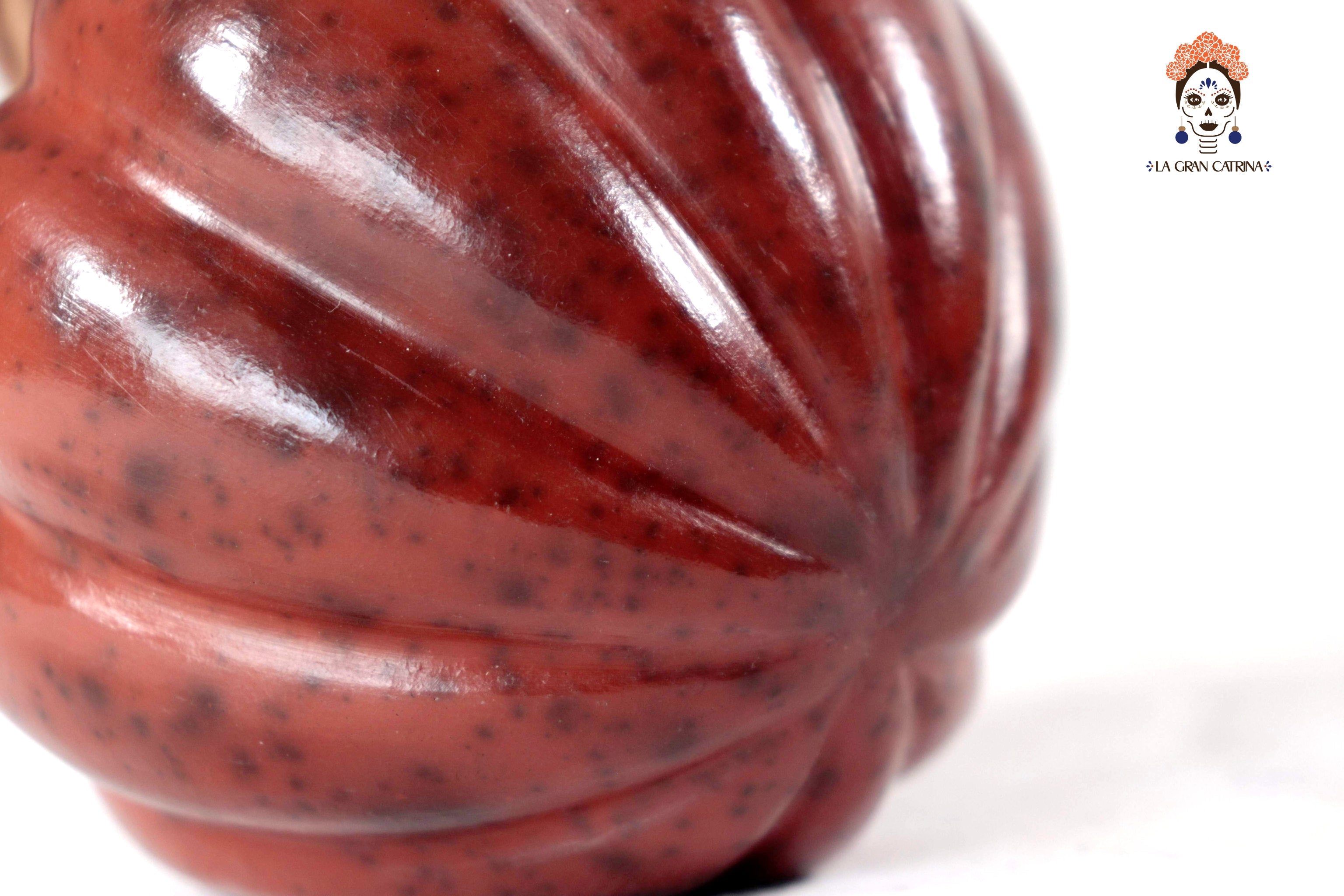 Set of 3 Pumpkins dark red - 9.8 in. Trejo