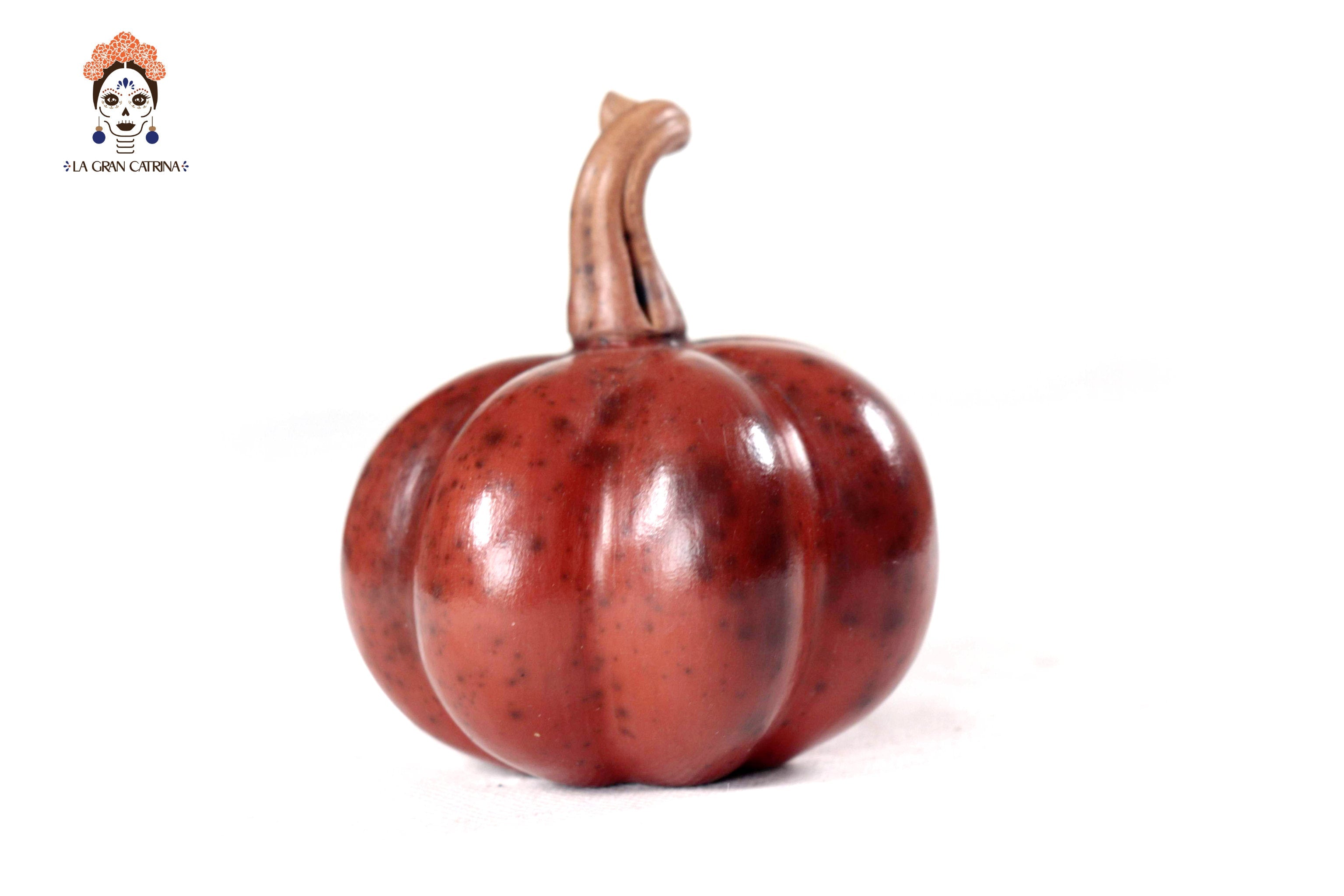 Set of 3 Pumpkins dark red - 9.8 in. Trejo