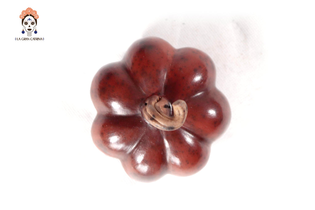 Set of 3 Pumpkins dark red - 9.8 in. Trejo