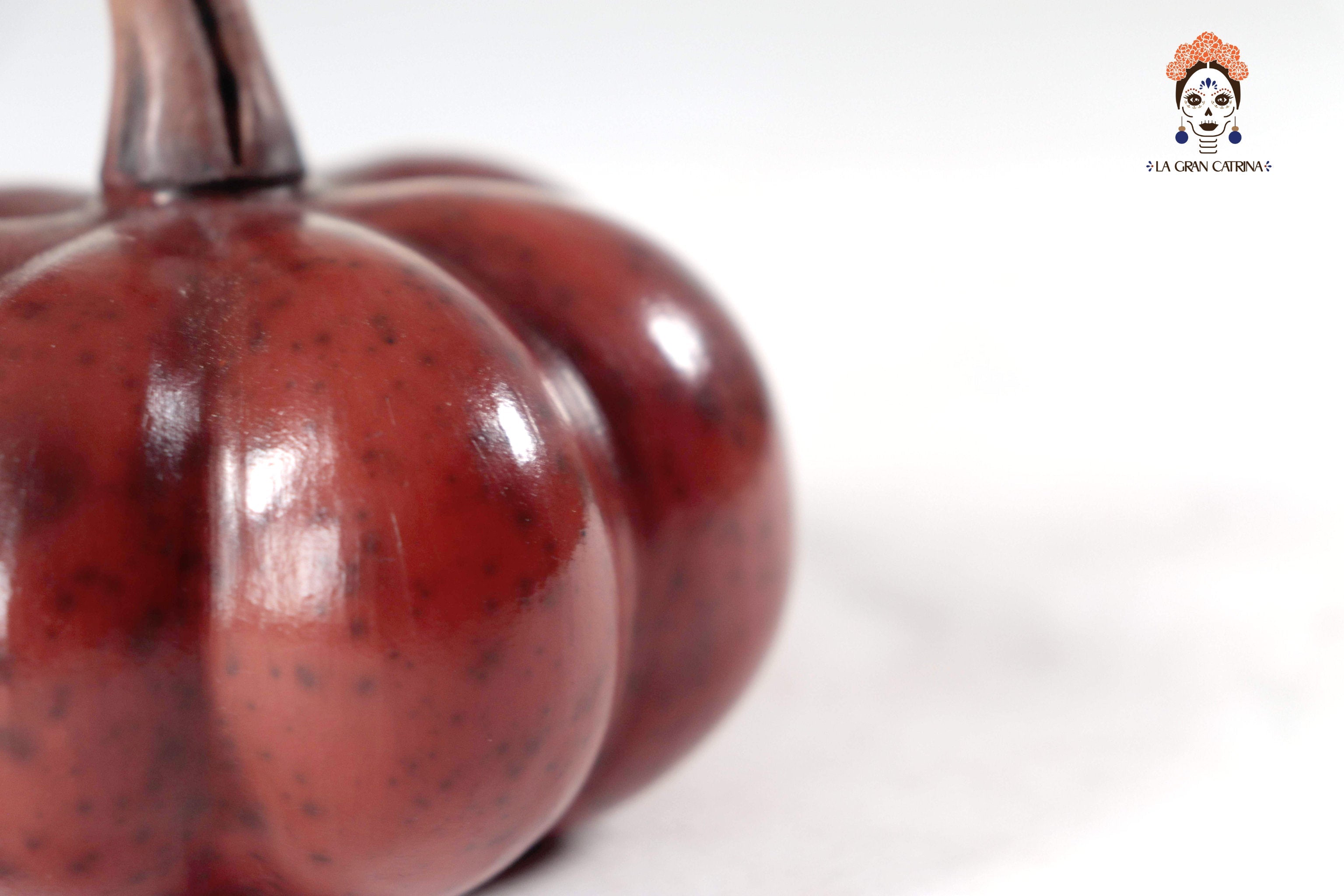 Set of 3 Pumpkins dark red - 9.8 in. Trejo