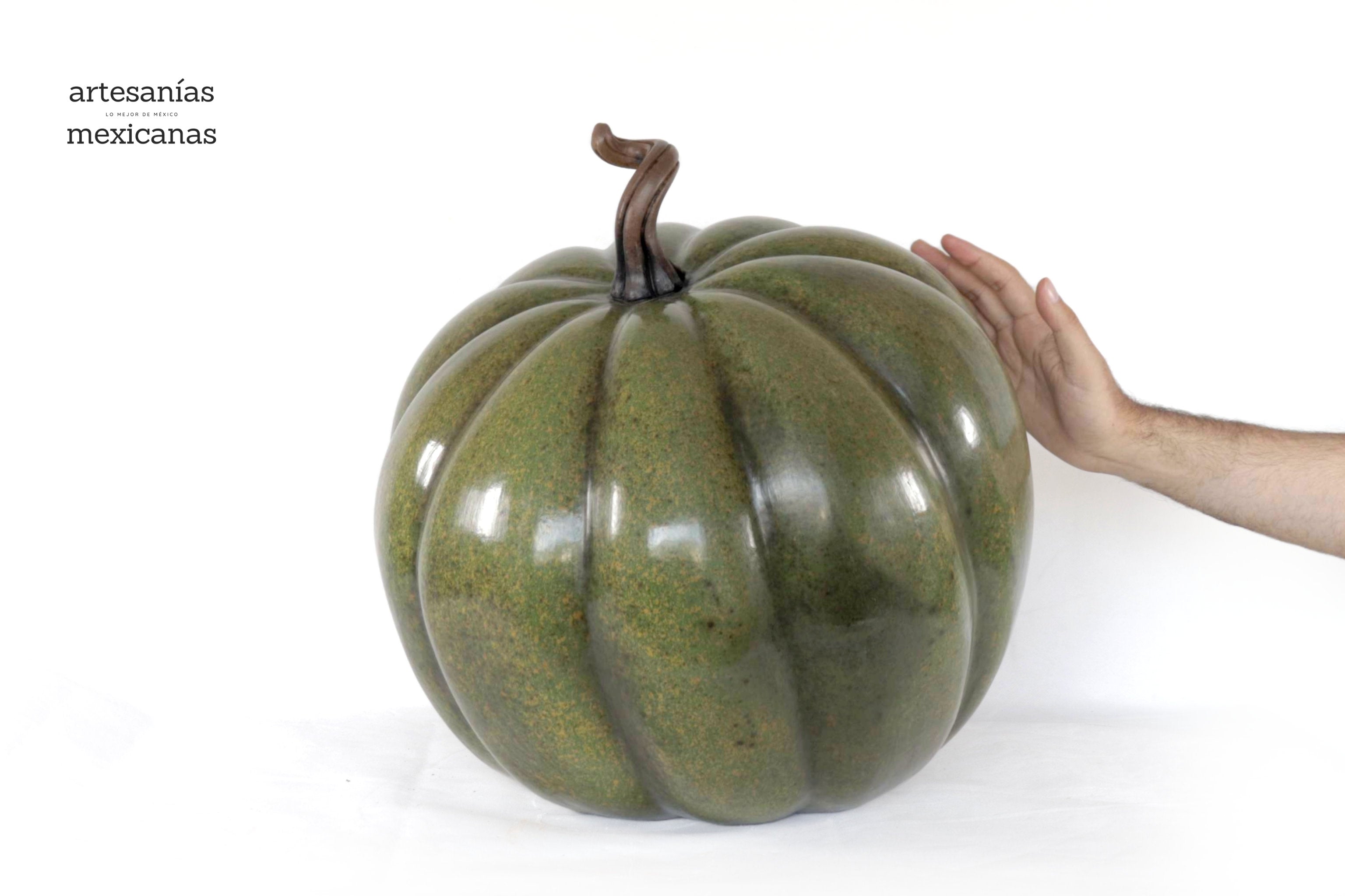 Pumpkin green large Clay - 16.1 in. Trejo