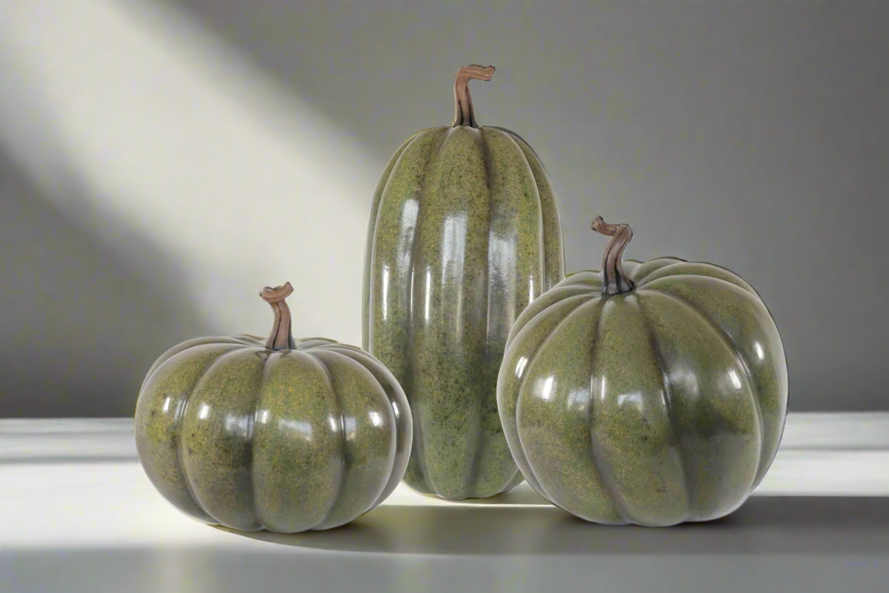 Set of Pumpkins Green large Trejo