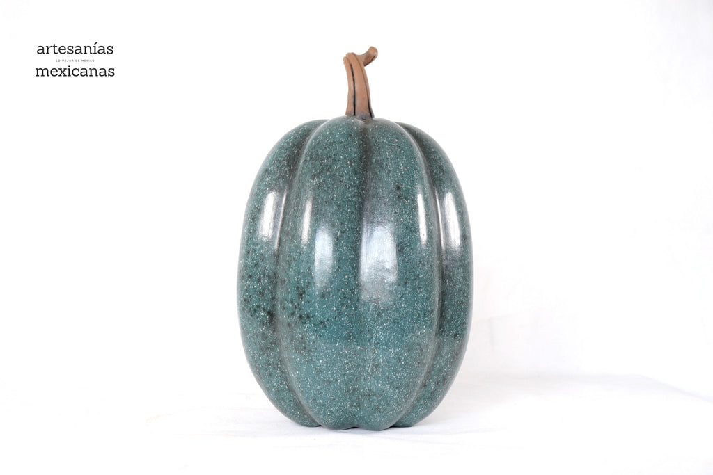Set 3 Pumpkins Handcrafted Turquoise Marbled 14.1 in. Trejo