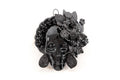 Skull black mediana Wall - Glazed Clay - 7.6 in. Tiru