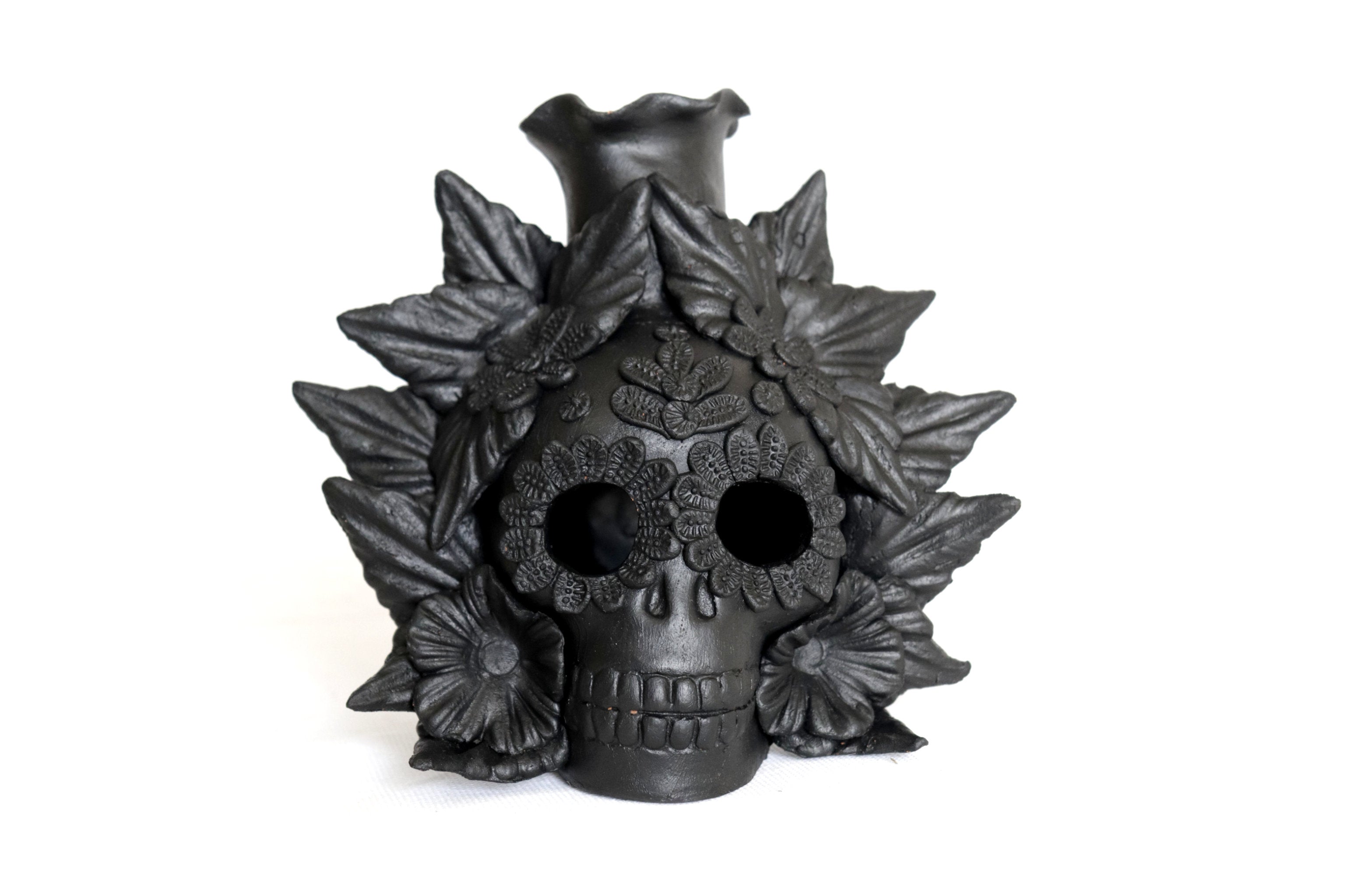 Set 3 Candleholder Negos Clay Flowers Caladas - 6.5 in. Brenda Capula