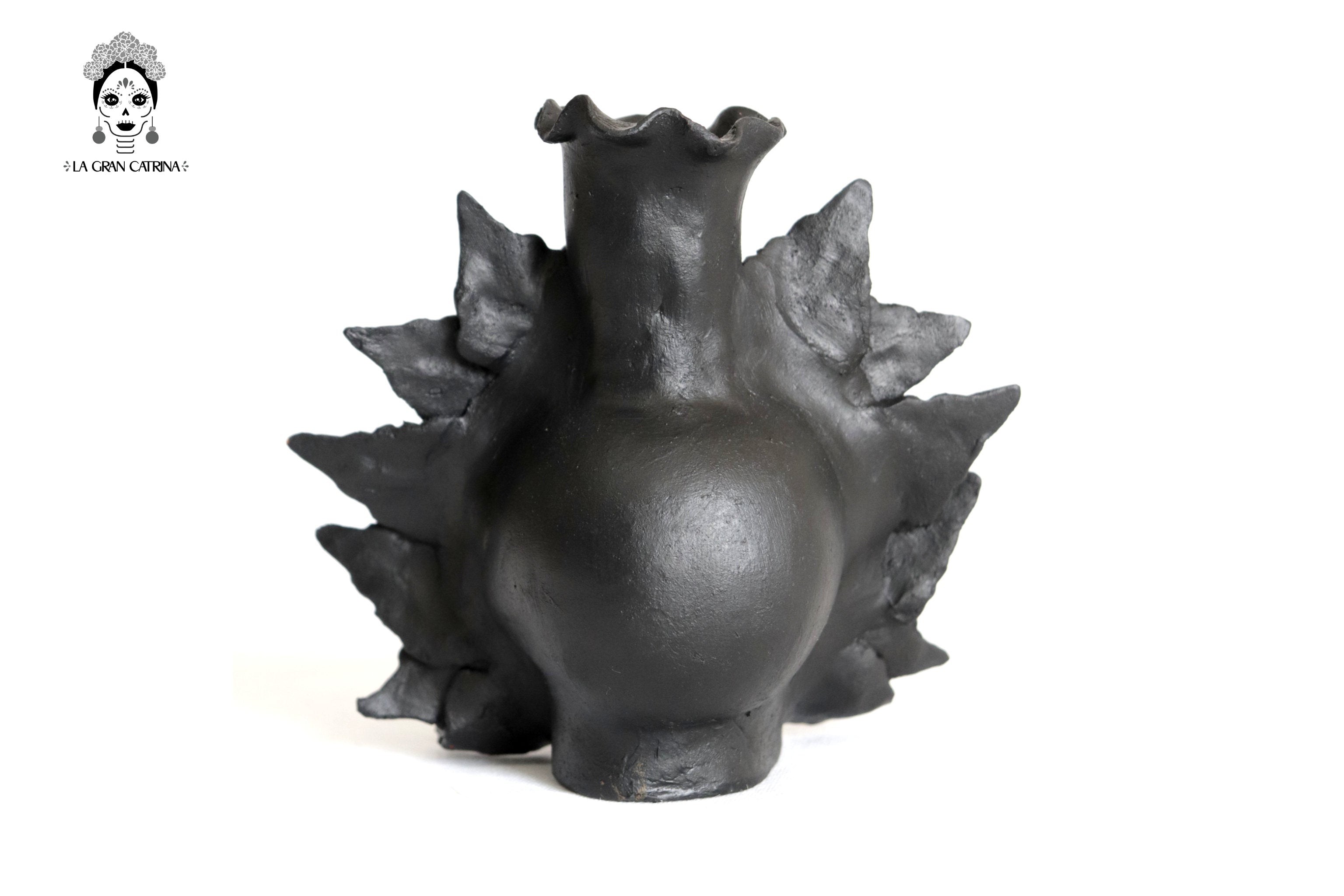 Set 3 Candleholder Negos Clay Flowers Caladas - 6.5 in. Brenda Capula