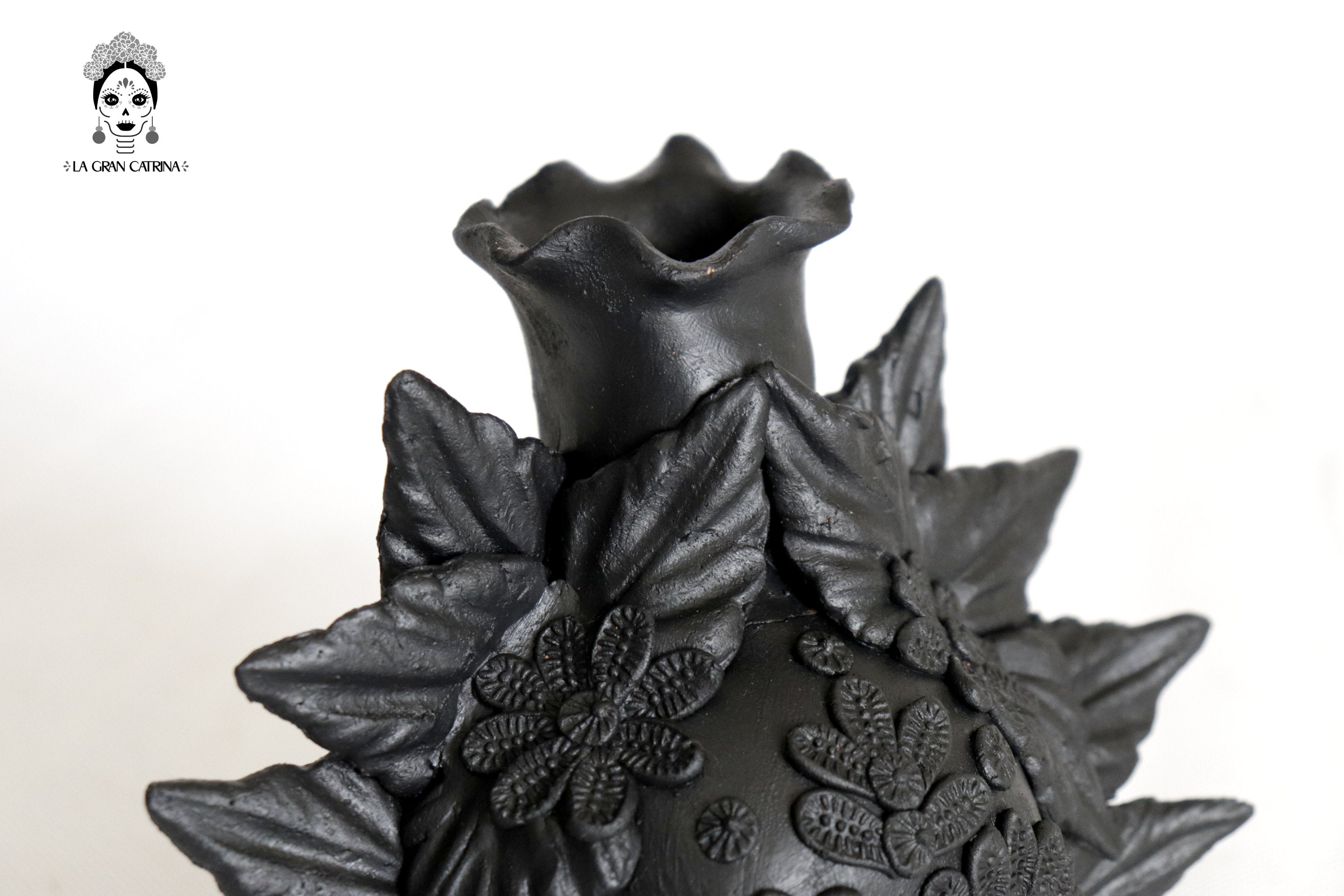 Set 3 Candleholder Negos Clay Flowers Caladas - 6.5 in. Brenda Capula