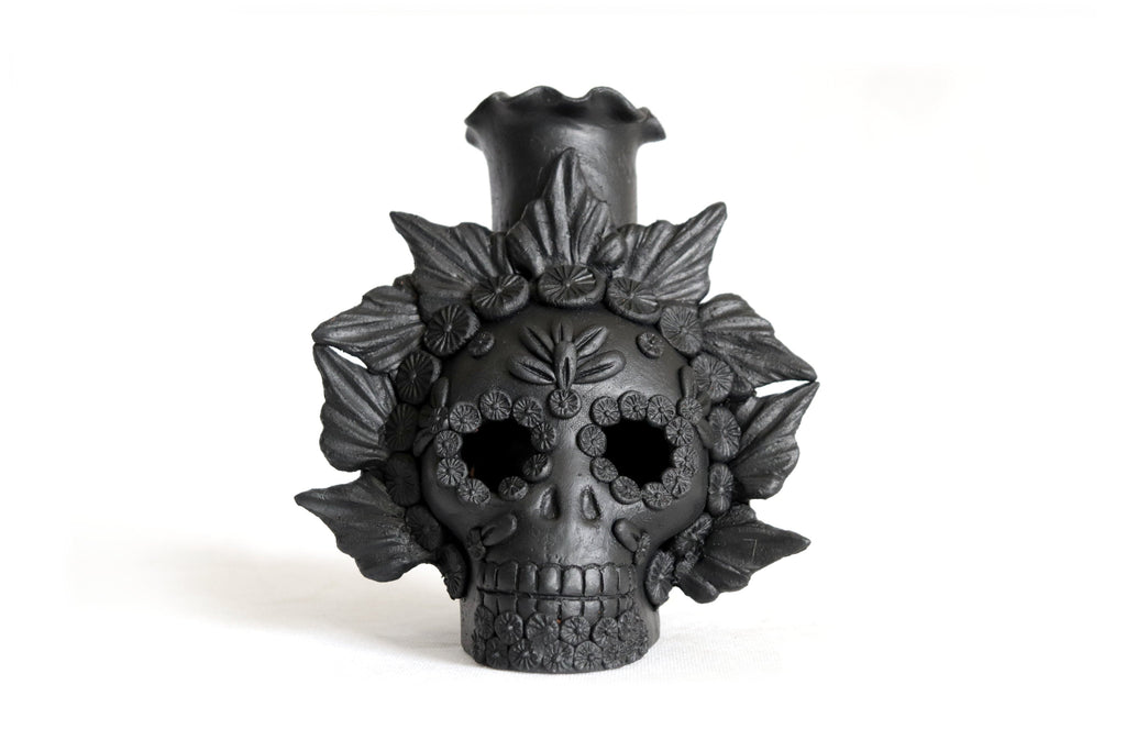 Set 3 Candleholder Negos Clay Flowers Caladas - 6.5 in. Brenda Capula