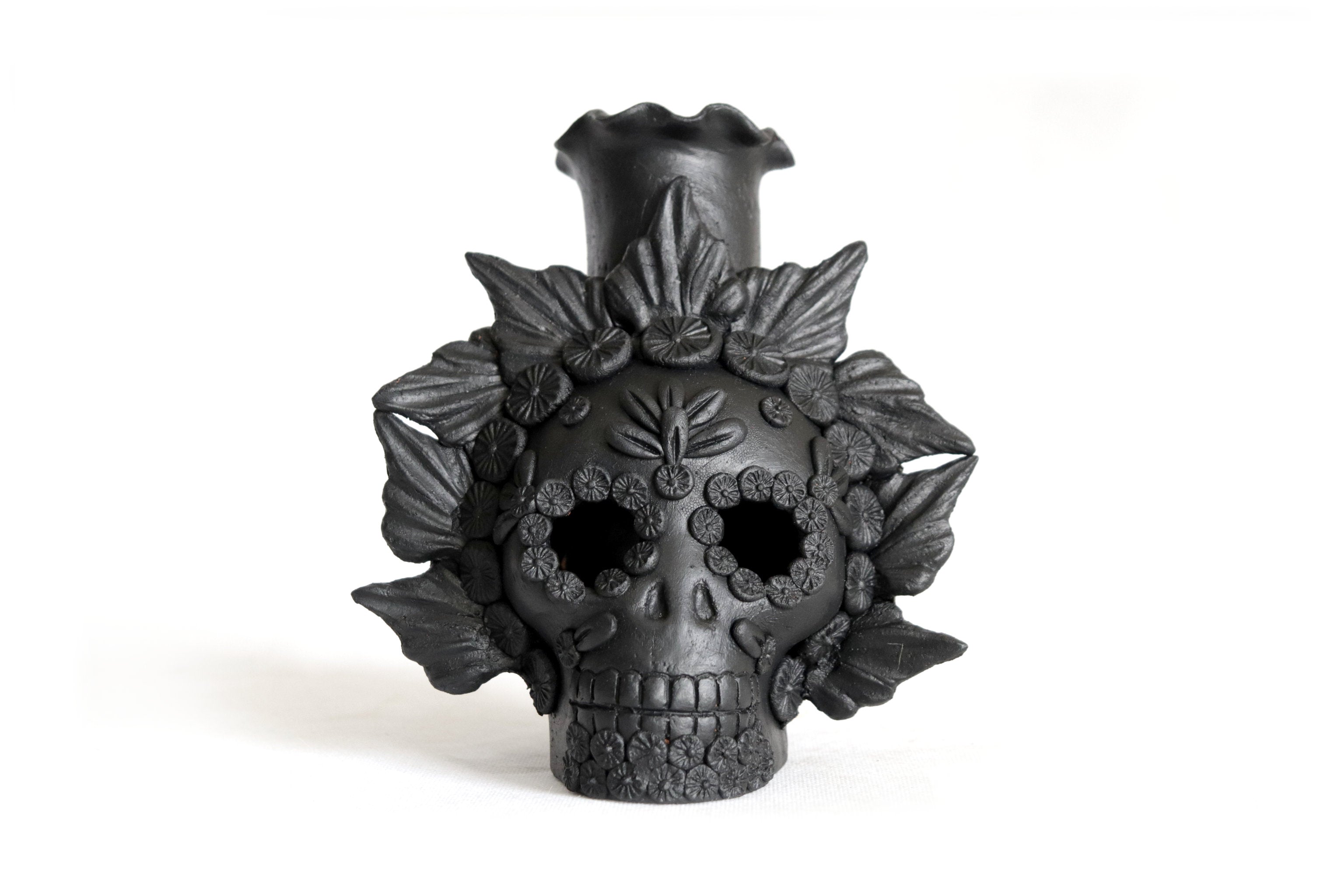 Set 3 Candleholder Negos Clay Flowers Caladas - 6.5 in. Brenda Capula