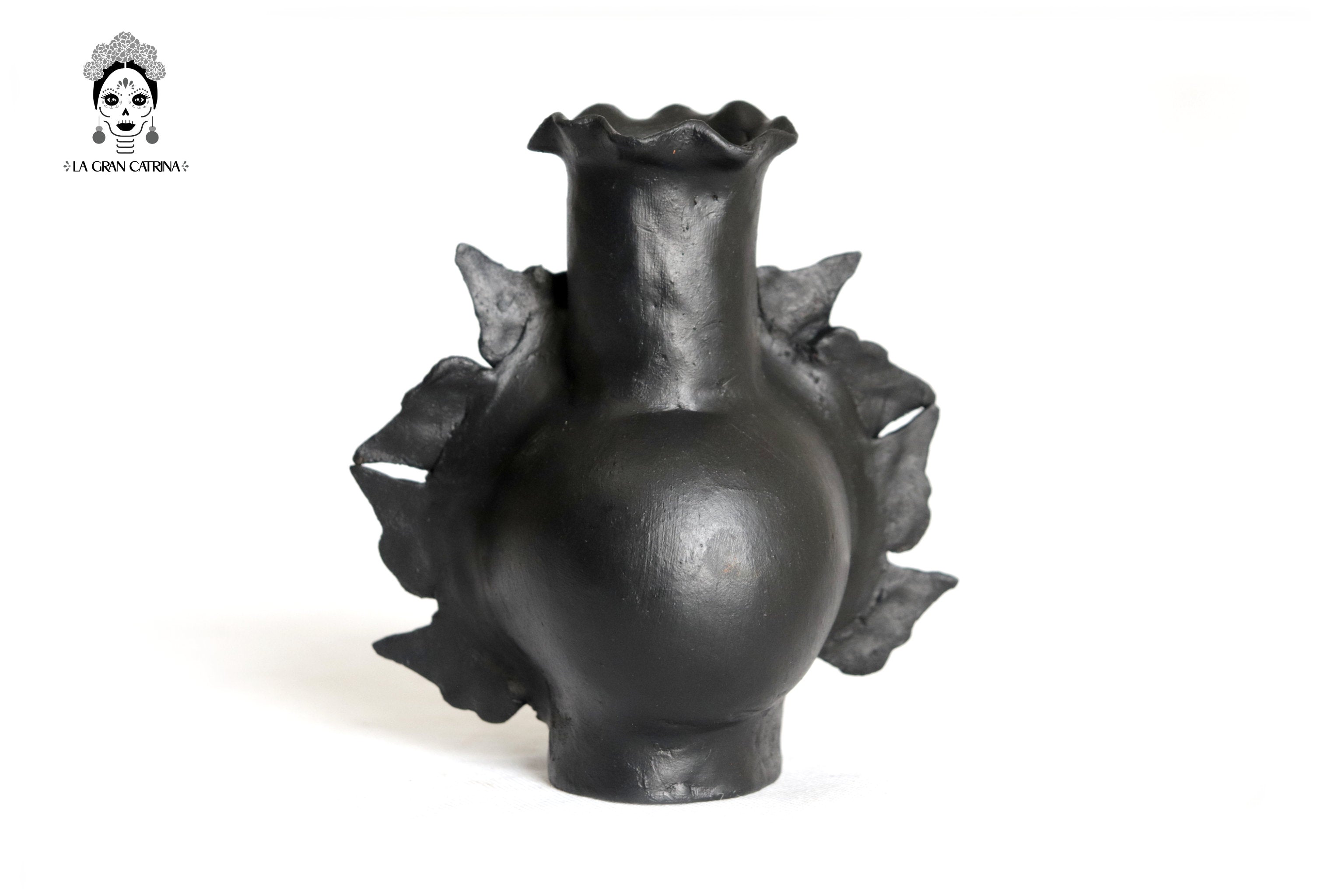 Set 3 Candleholder Negos Clay Flowers Caladas - 6.5 in. Brenda Capula