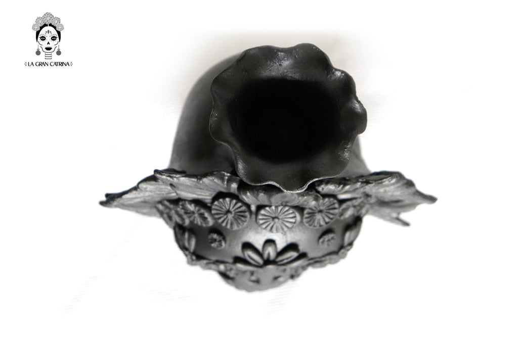 Set 3 Candleholder Negos Clay Flowers Caladas - 6.5 in. Brenda Capula