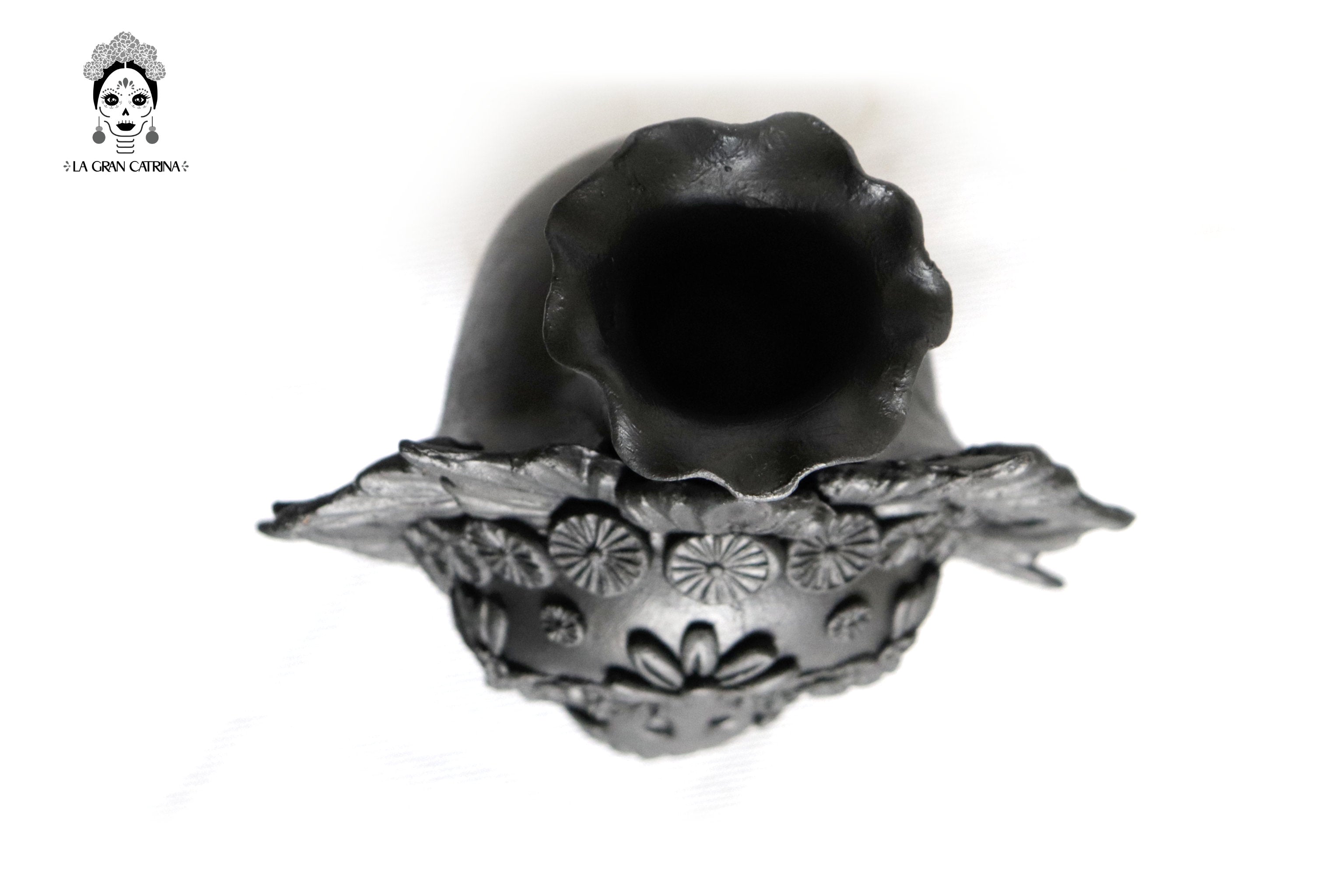 Set 3 Candleholder Negos Clay Flowers Caladas - 6.5 in. Brenda Capula