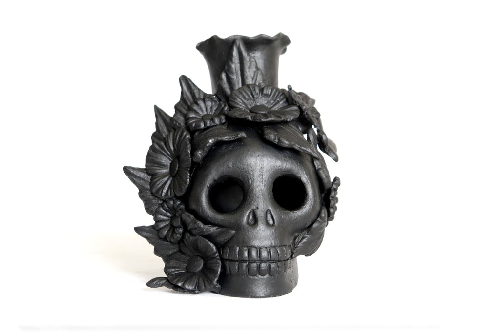 Set 3 Candleholder Negos Clay Flowers Caladas - 6.5 in. Brenda Capula