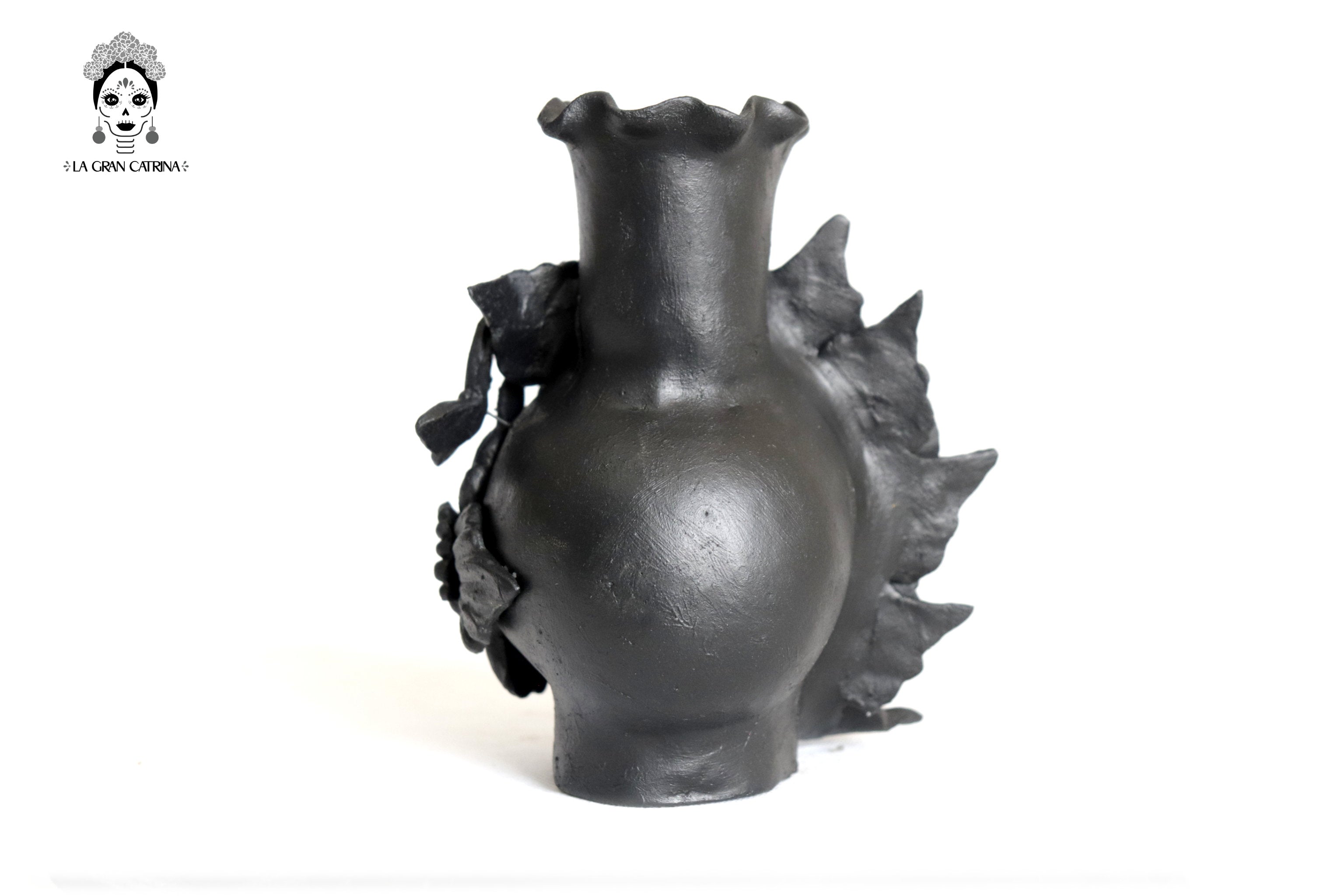 Set 3 Candleholder Negos Clay Flowers Caladas - 6.5 in. Brenda Capula