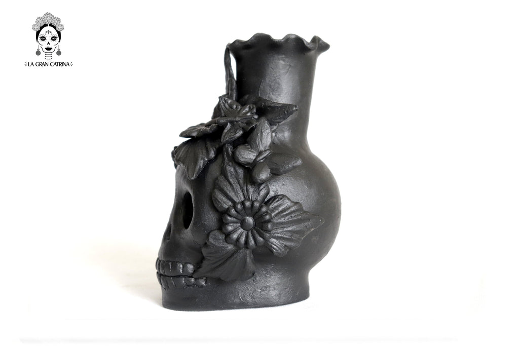 Set 3 Candleholder Negos Clay Flowers Caladas - 6.5 in. Brenda Capula