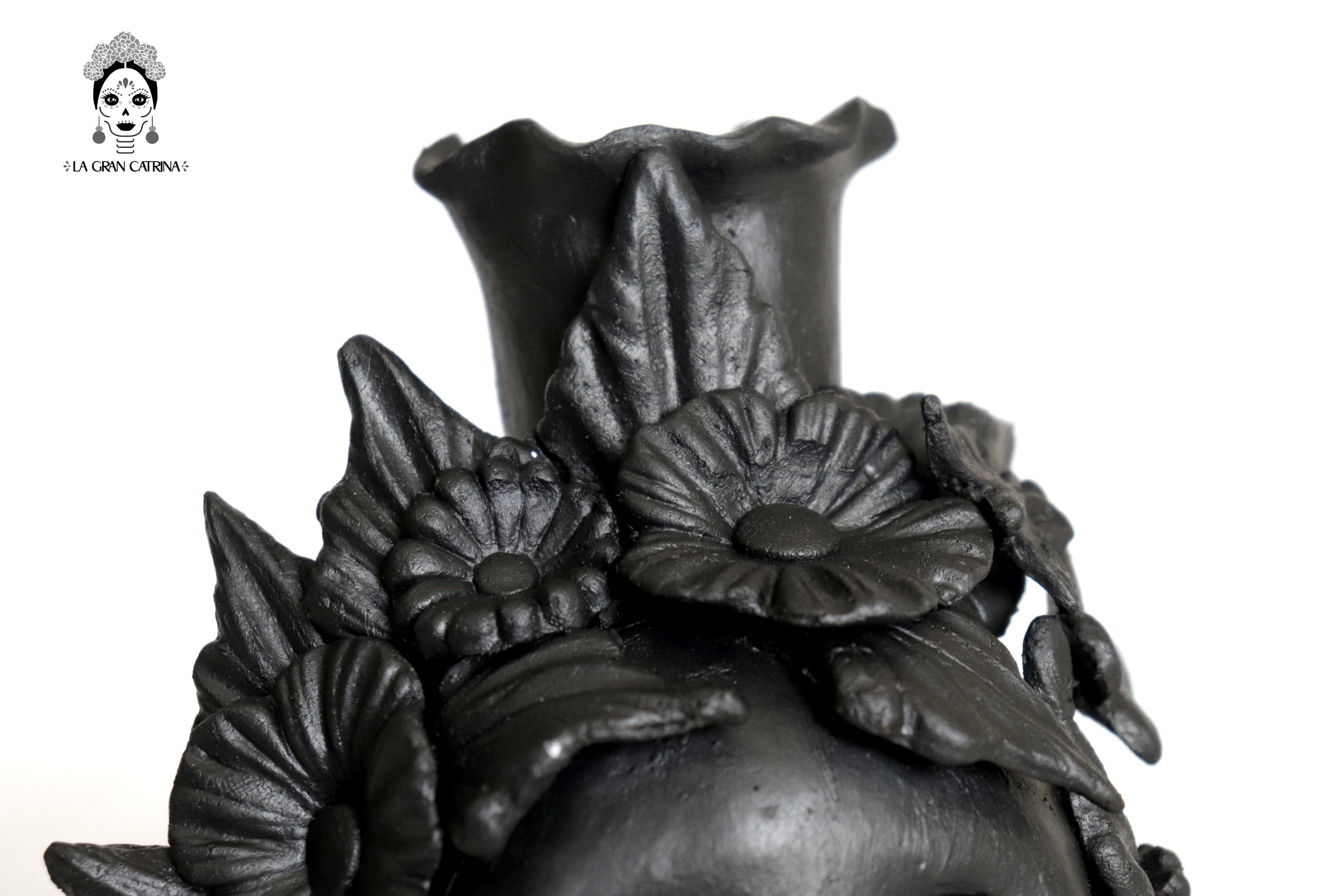 Set 3 Candleholder Negos Clay Flowers Caladas - 6.5 in. Brenda Capula