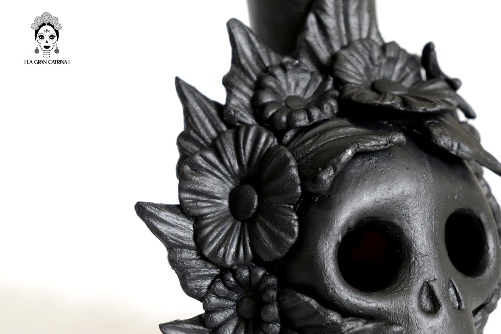 Set 3 Candleholder Negos Clay Flowers Caladas - 6.5 in. Brenda Capula
