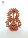 Offering of Skull - Natural Clay 16.1 in. Pery