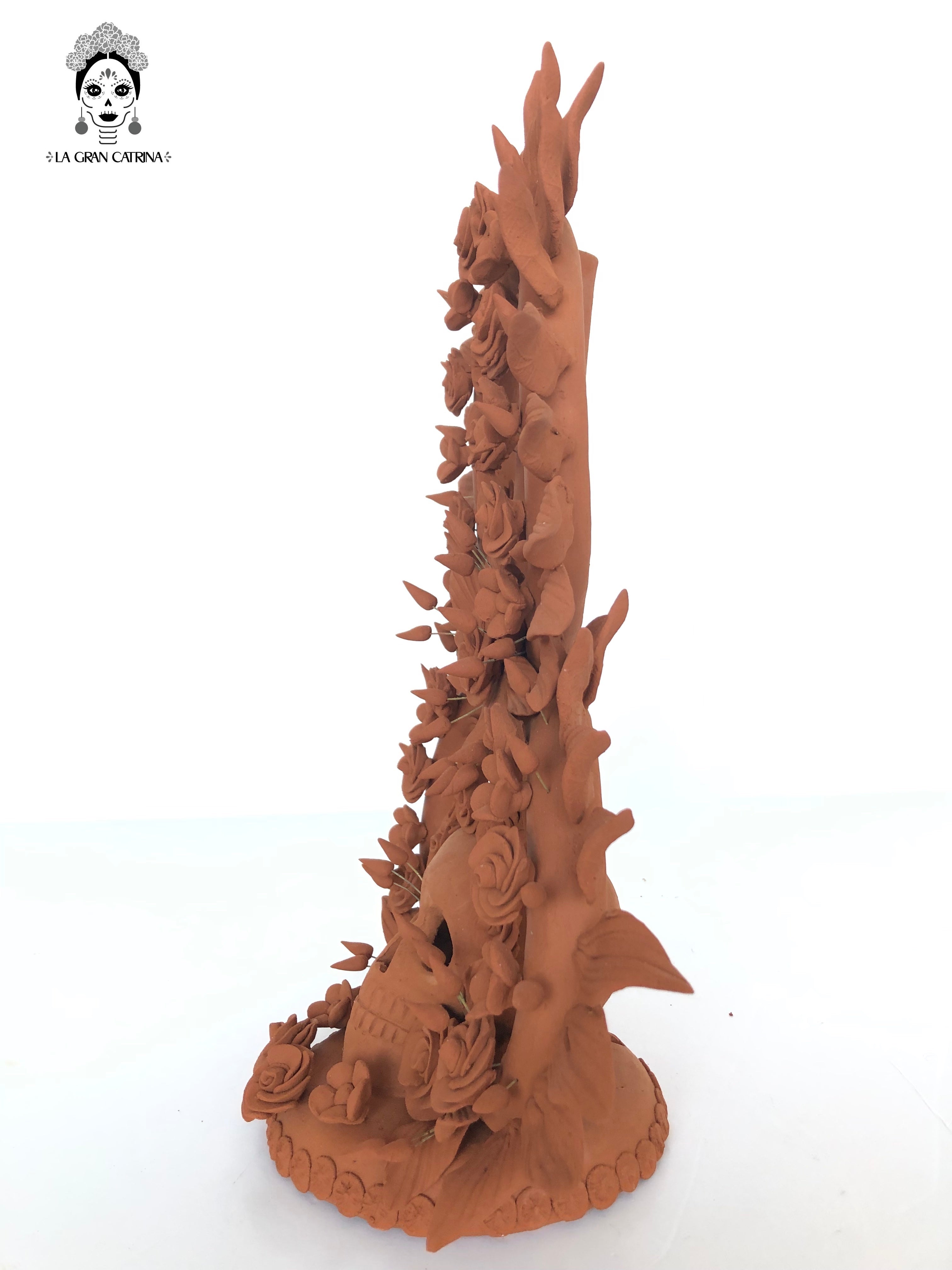 Offering of Skull - Natural Clay 16.1 in. Pery