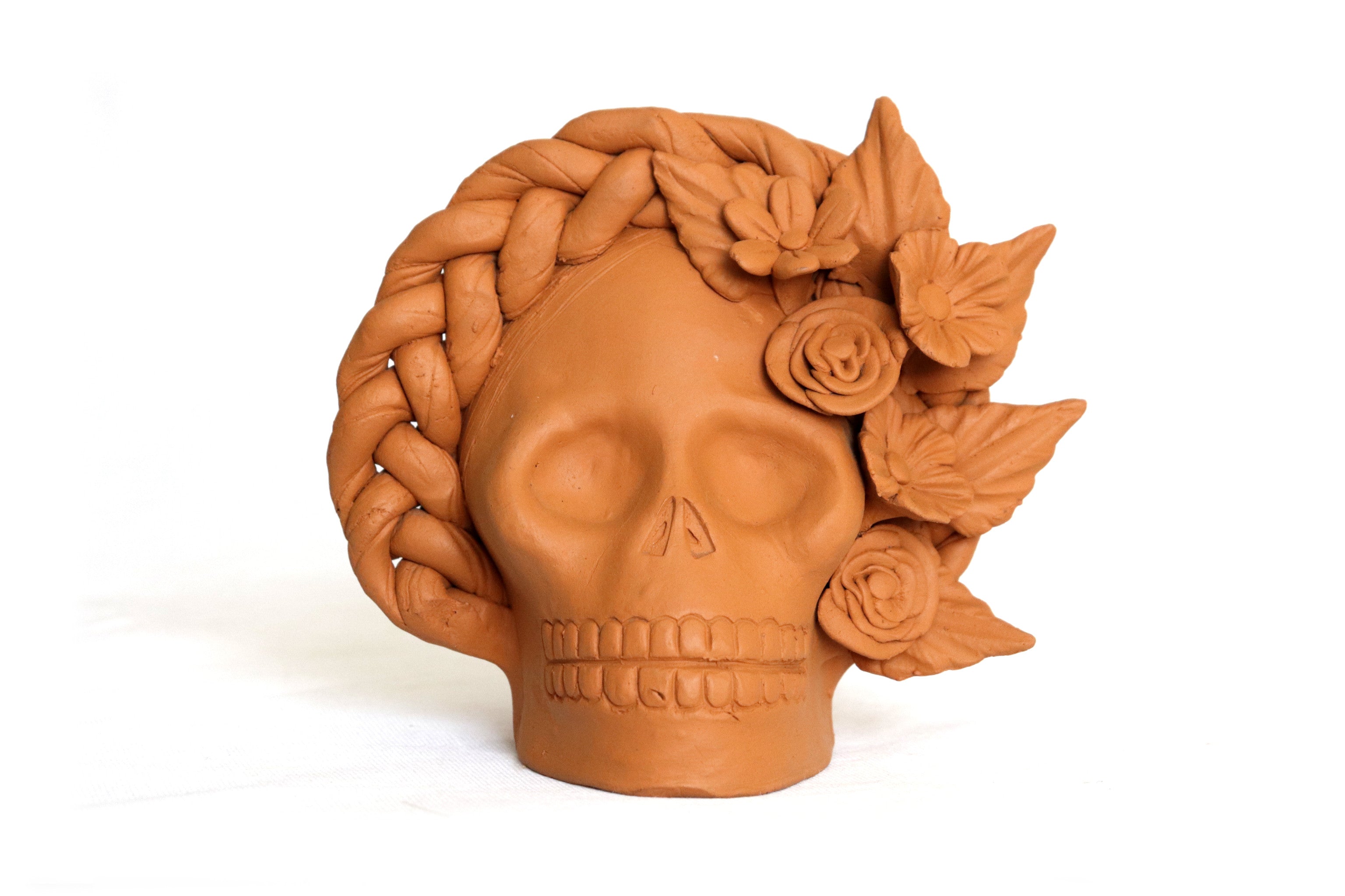 Trio of skulls - Planters medium orange Brenda Capula