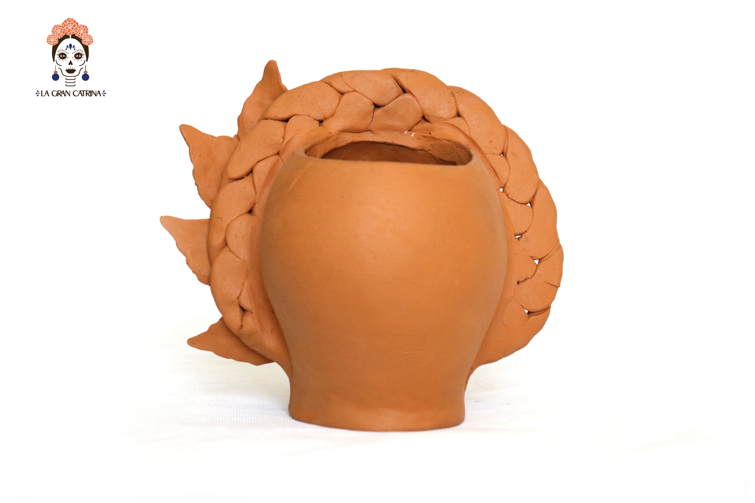 Trio of skulls - Planters medium orange Brenda Capula