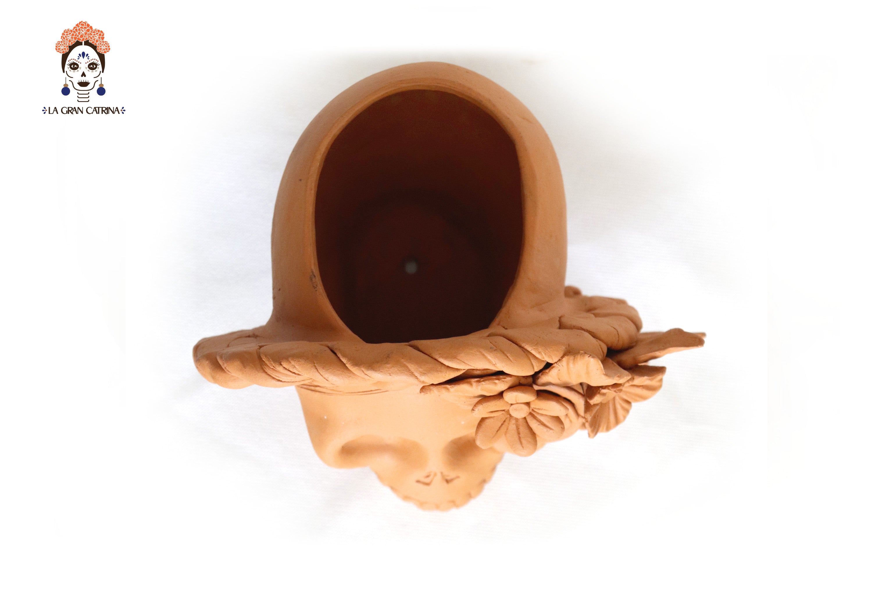 Trio of skulls - Planters medium orange Brenda Capula