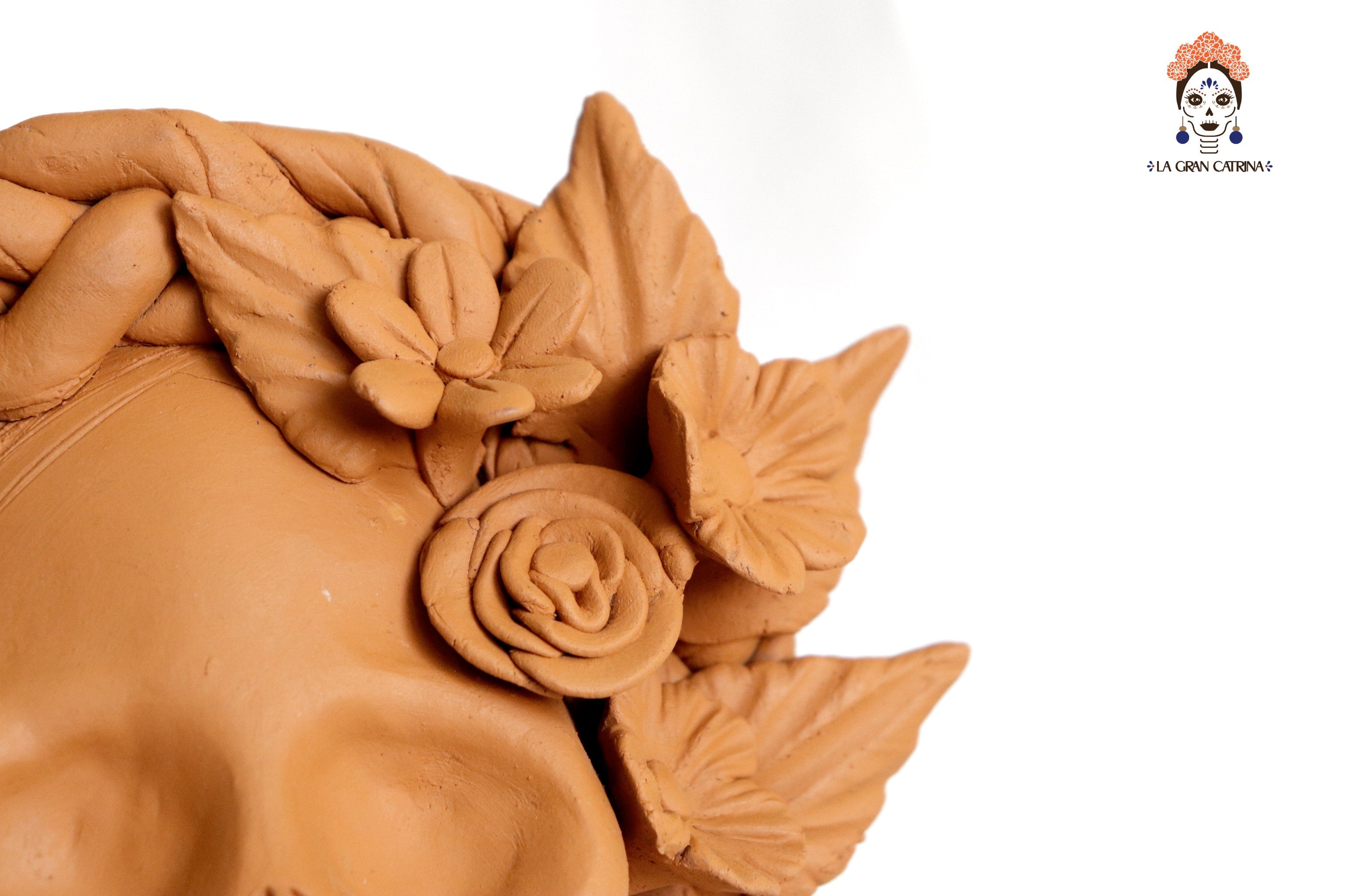 Trio of skulls - Planters medium orange Brenda Capula