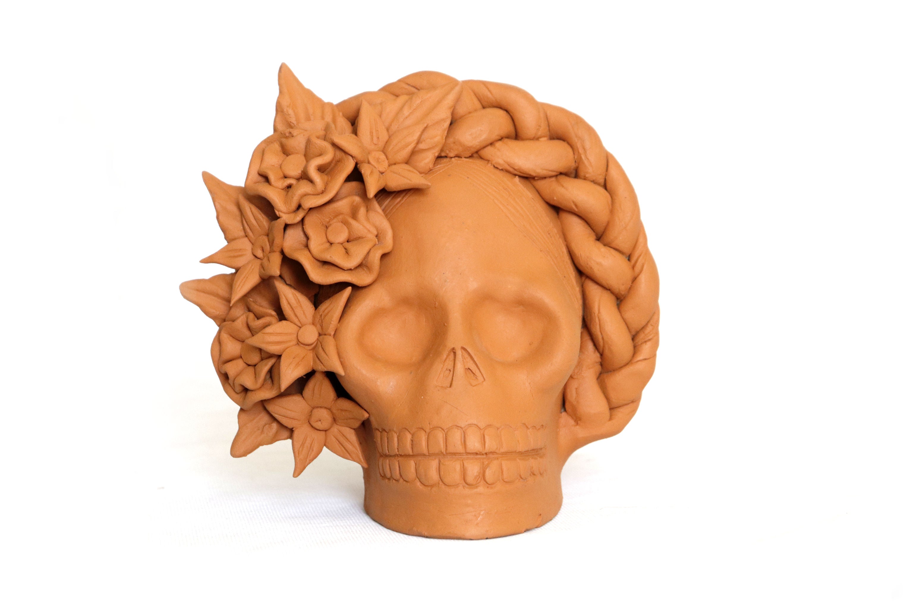 Trio of skulls - Planters medium orange Brenda Capula