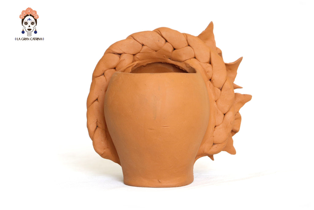 Trio of skulls - Planters medium orange Brenda Capula