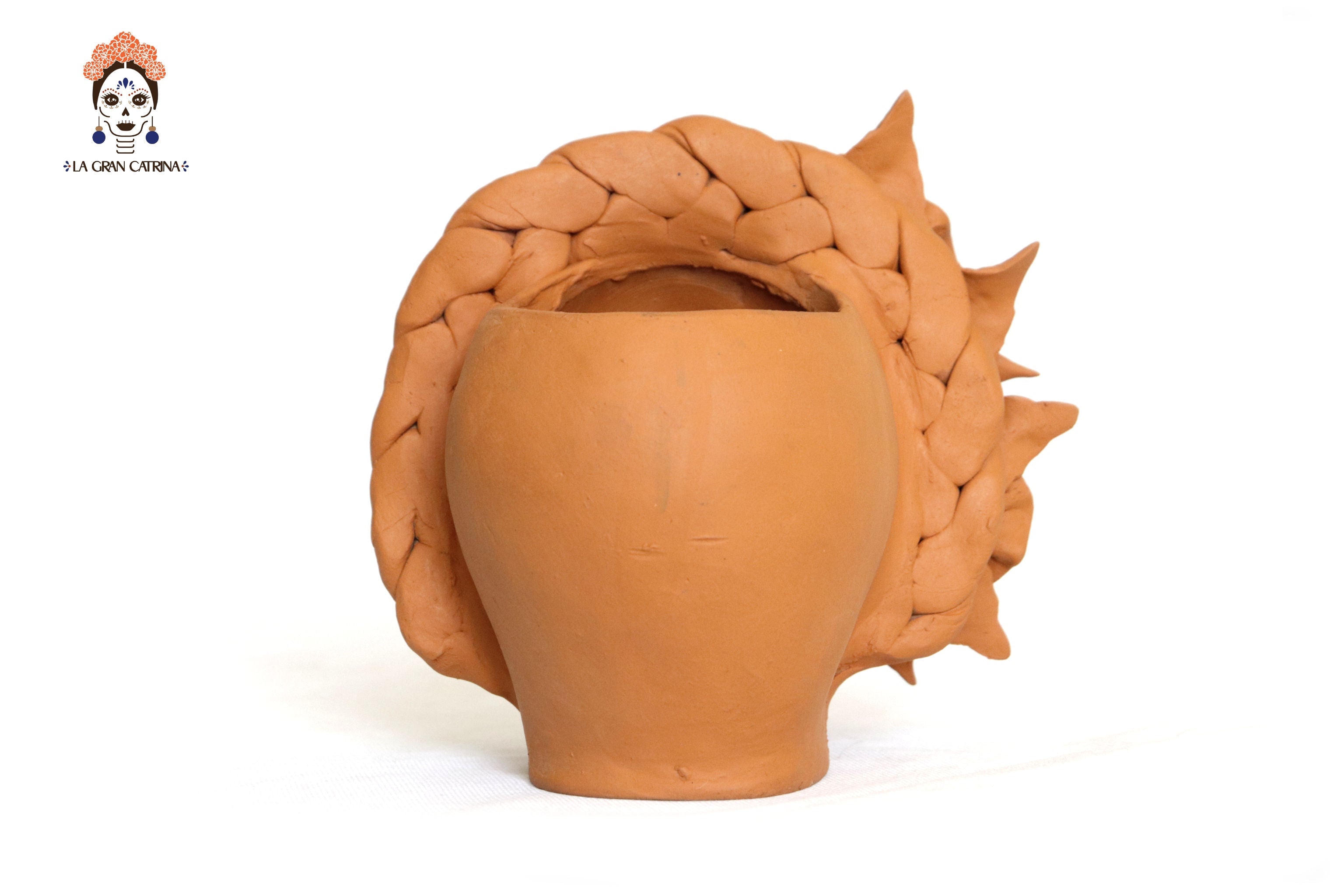 Trio of skulls - Planters medium orange Brenda Capula