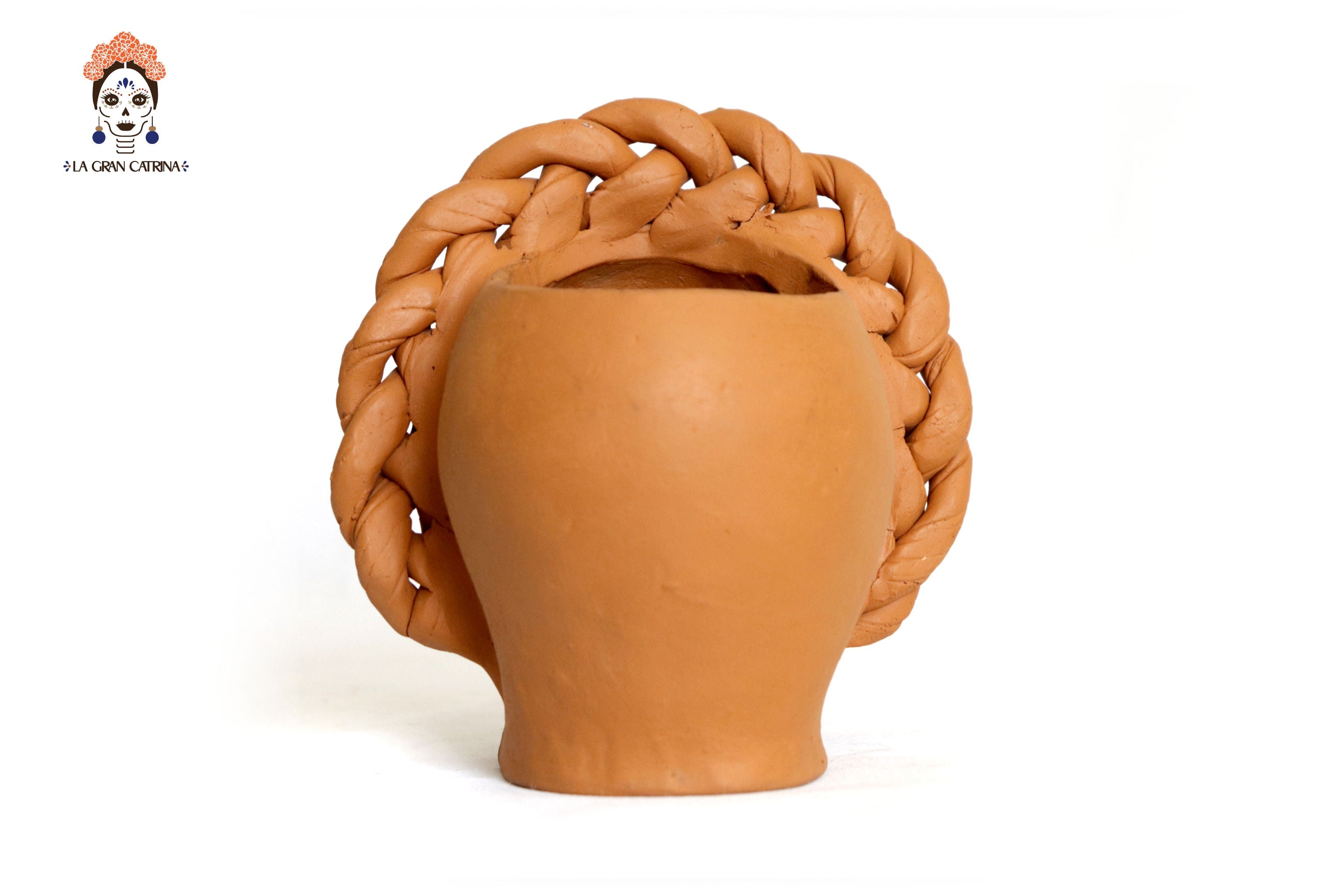 Trio of skulls - Planters medium orange Brenda Capula