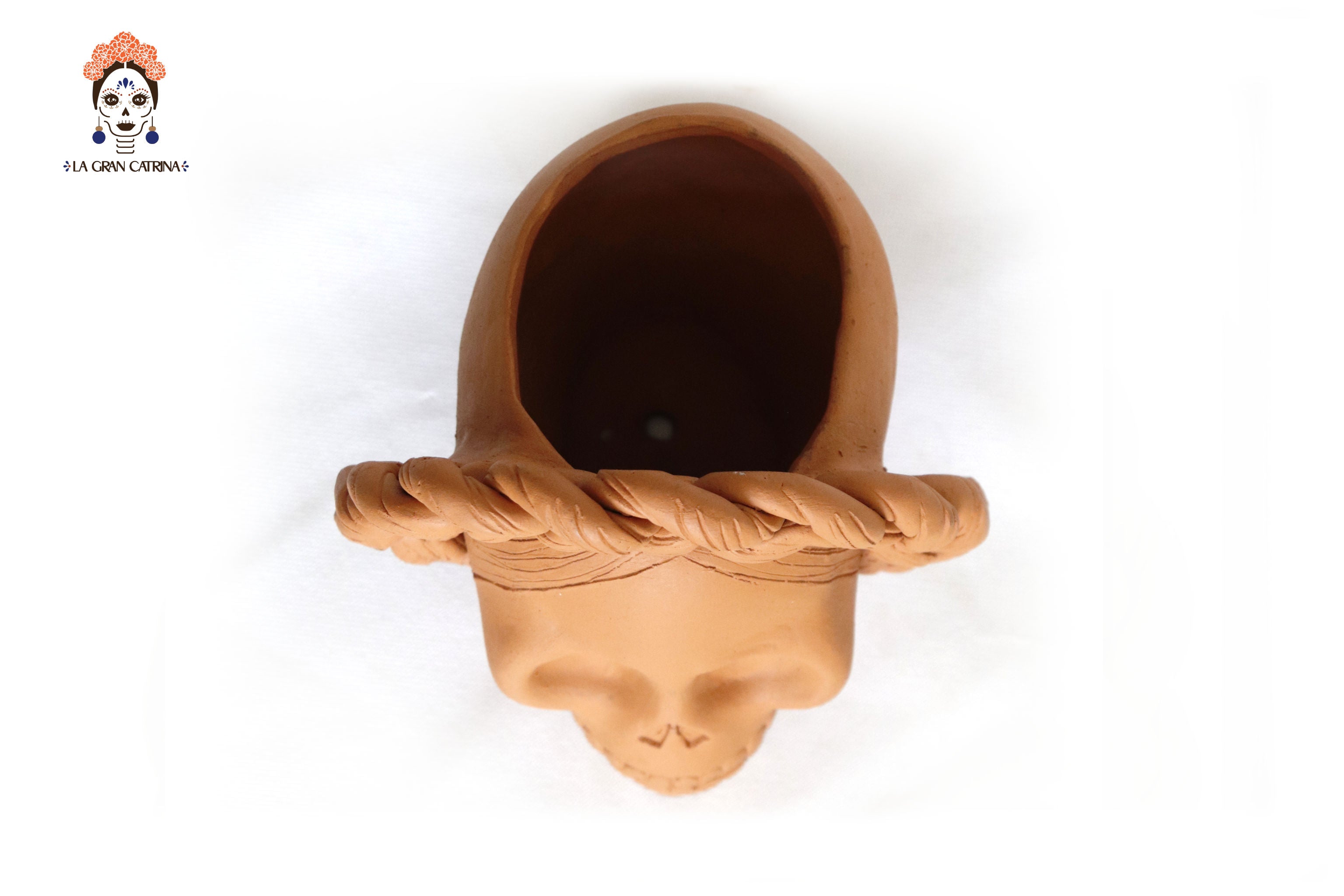 Trio of skulls - Planters medium orange Brenda Capula
