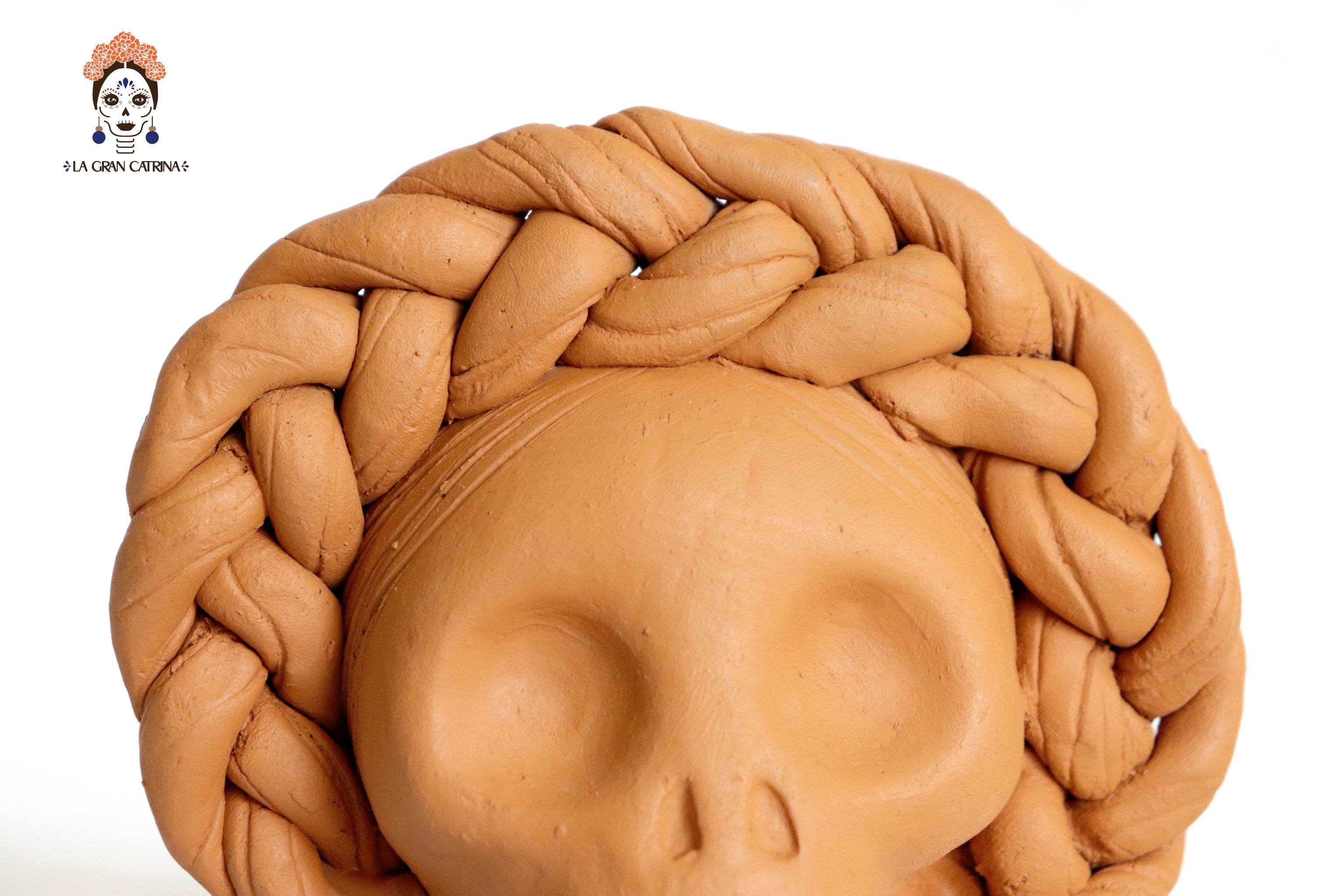 Planter of skulls small orange of topknot Brenda Capula