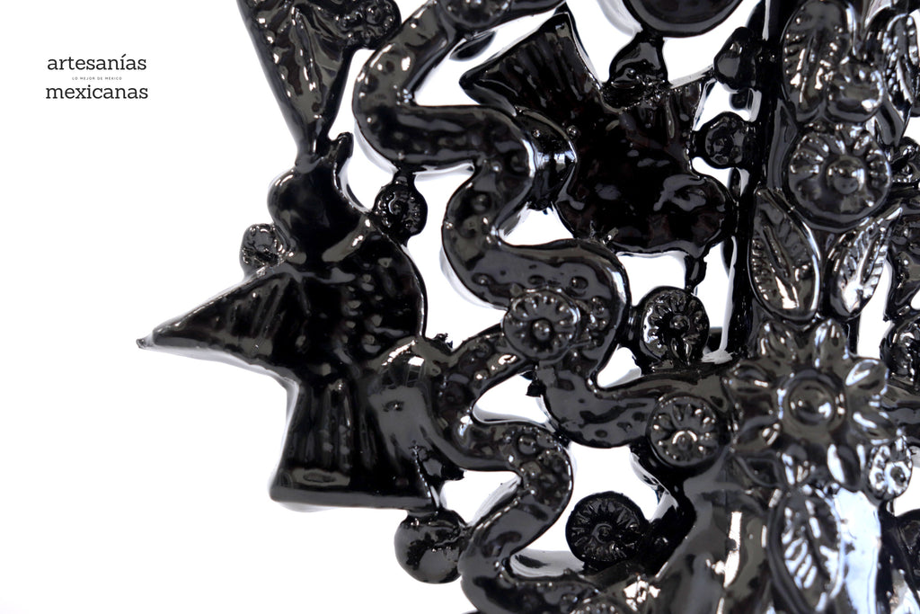 Candleholder black of 11-Candle - 11.8 in. Tereri