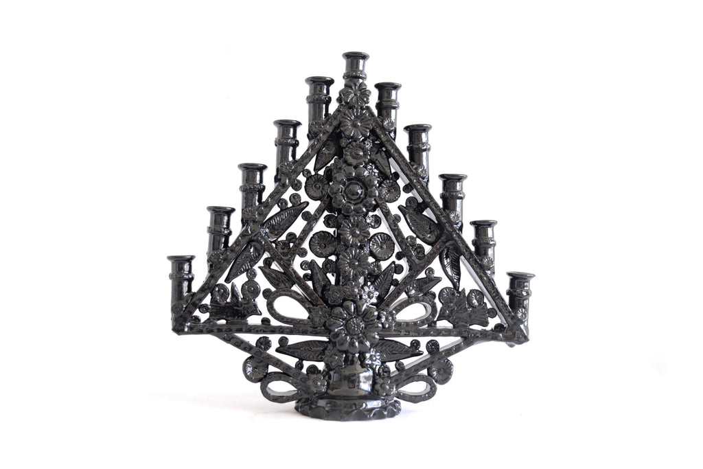 Candleholder triangulo of 11-Candle - 14.5 in. Tereri