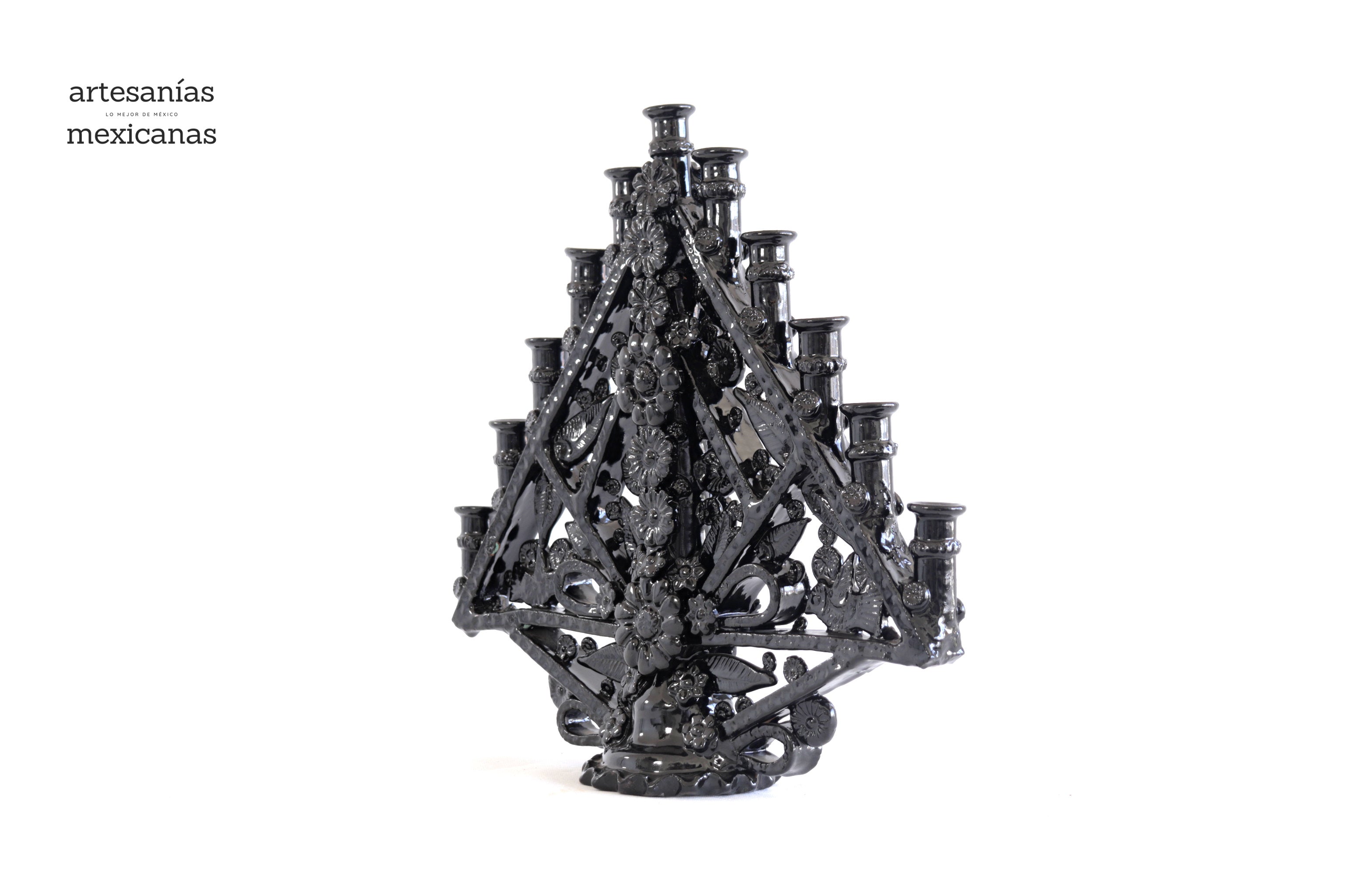 Candleholder triangulo of 11-Candle - 14.5 in. Tereri