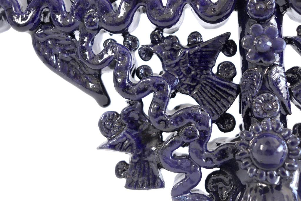 Candleholder Blue 15-Candle - 15 in. Tereri