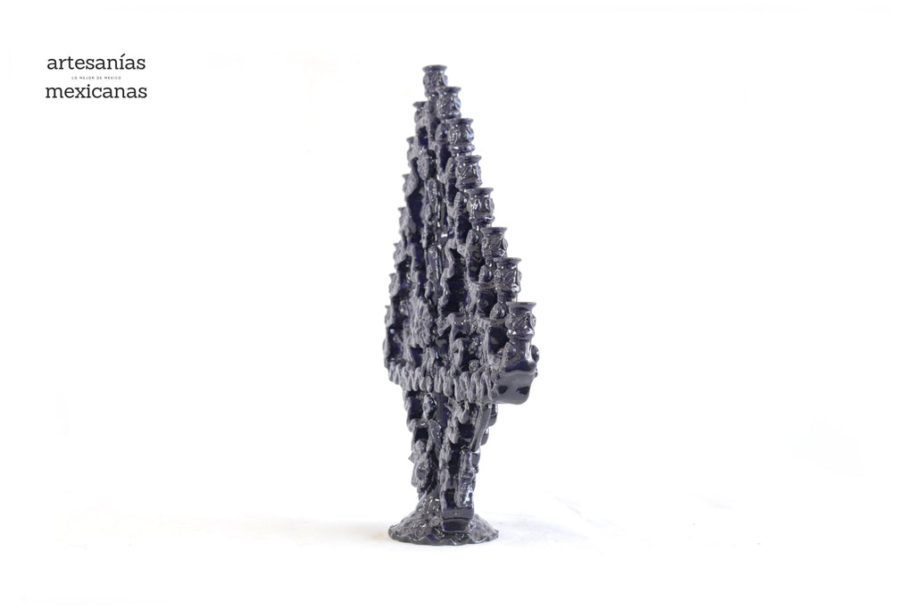 Candleholder Blue 15-Candle - 15 in. Tereri