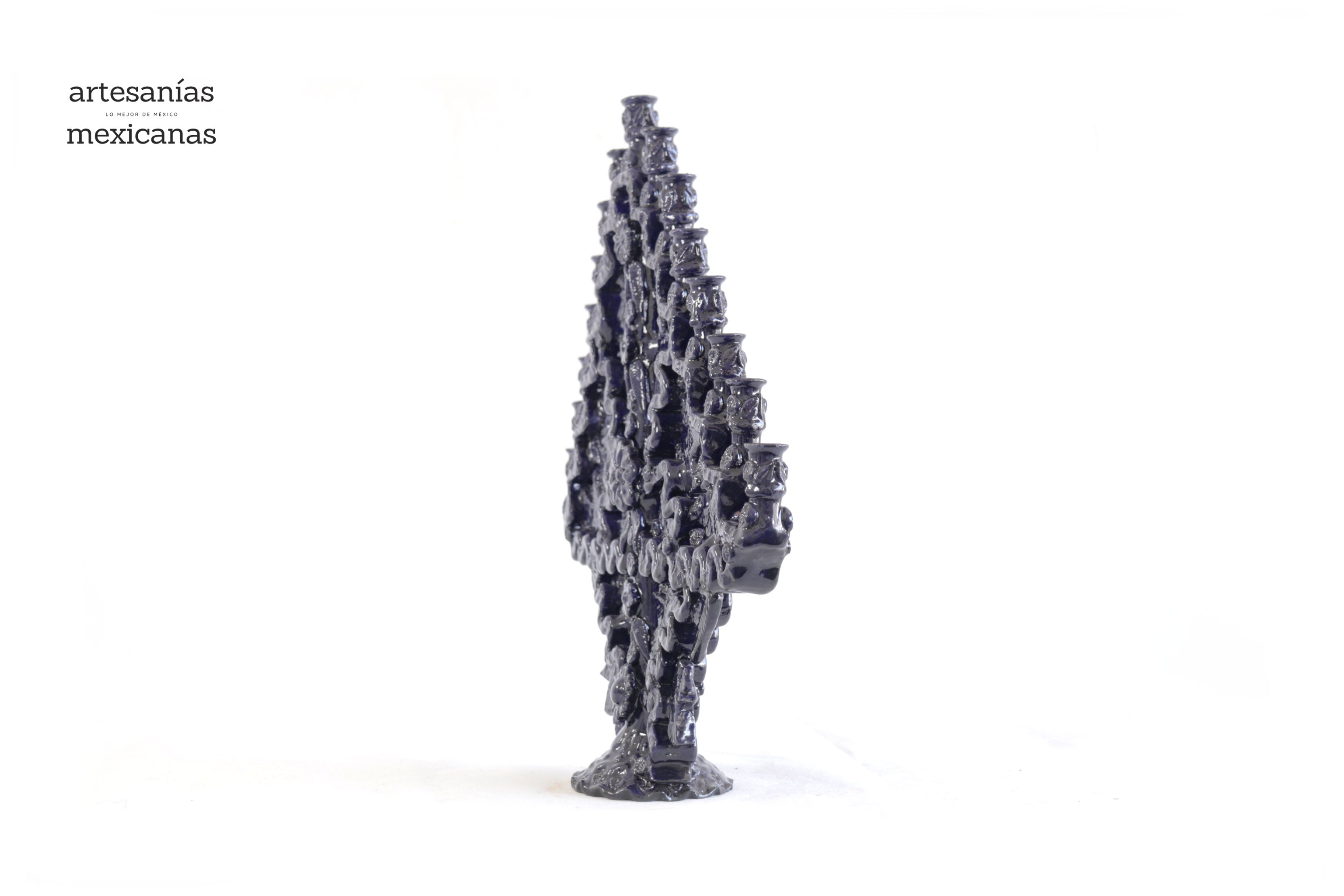 Candleholder Blue 15-Candle - 15 in. Tereri