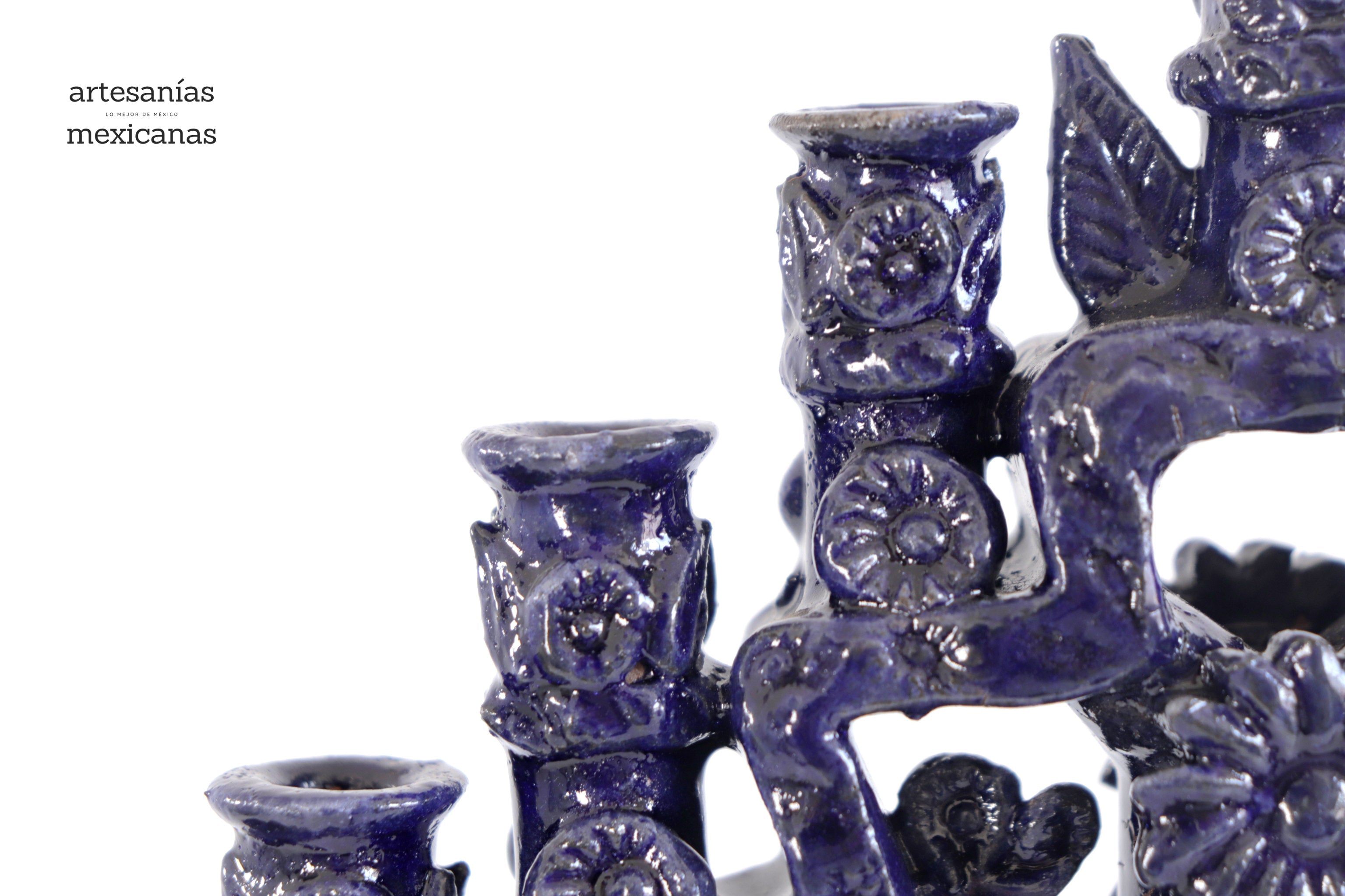 Candleholder Blue 15-Candle - 15 in. Tereri