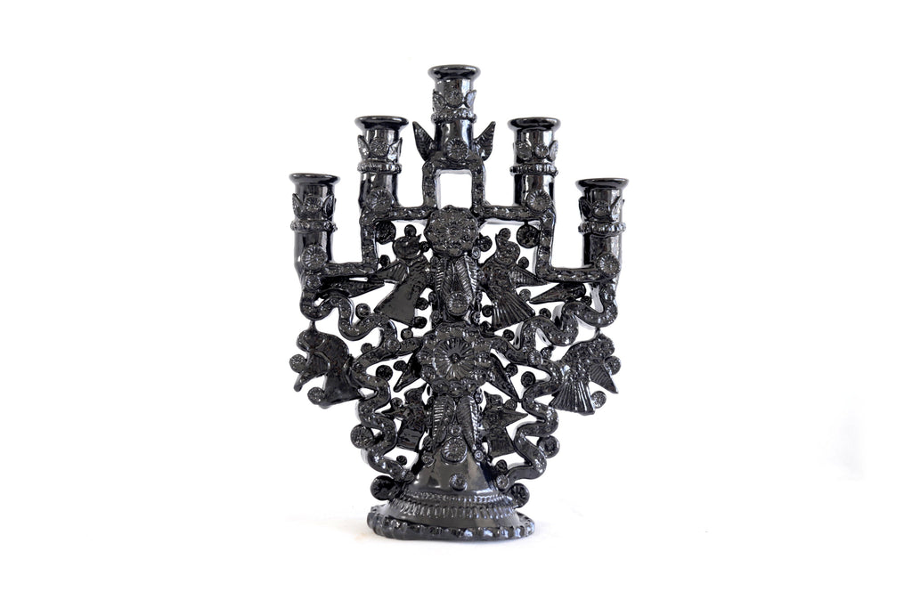 Candleholder of 5-Candle black - 10.2 in. Tereri
