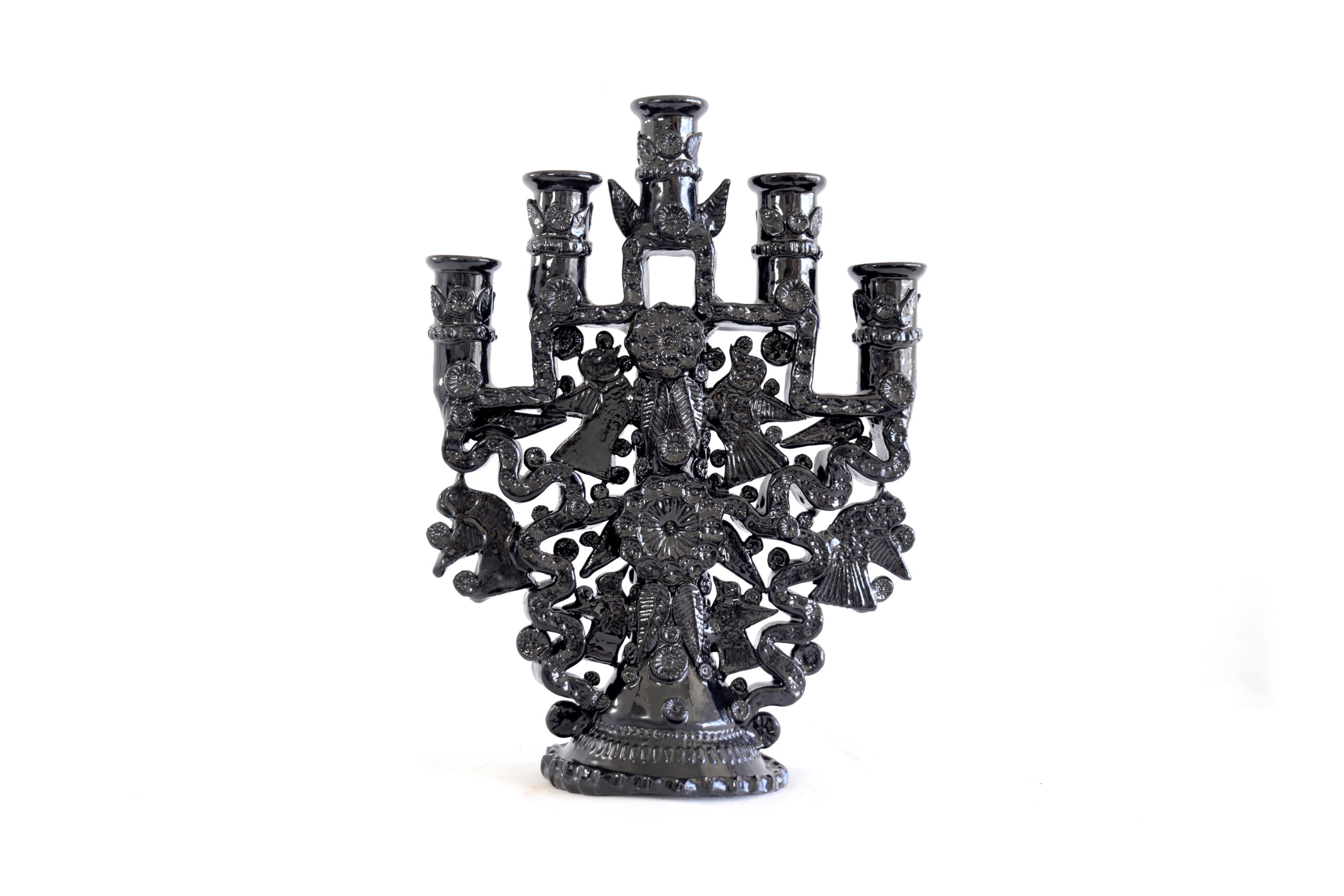 Candleholder of 5-Candle black - 10.2 in. Tereri