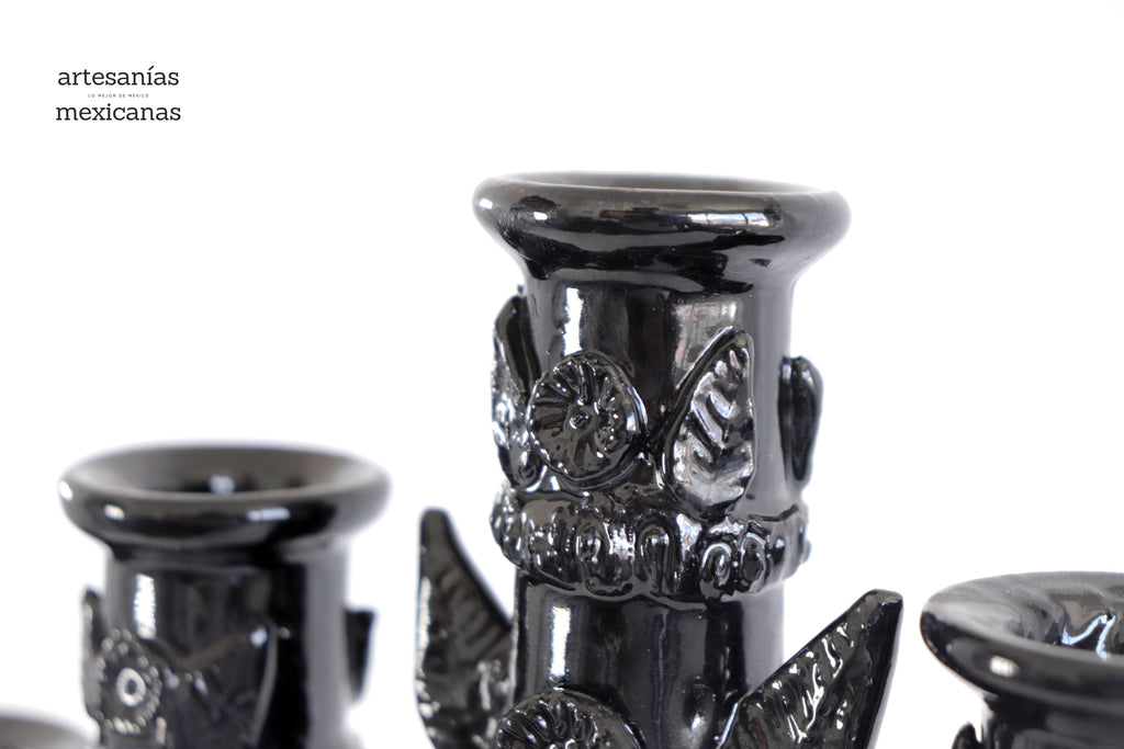 Candleholder of 5-Candle black - 10.2 in. Tereri