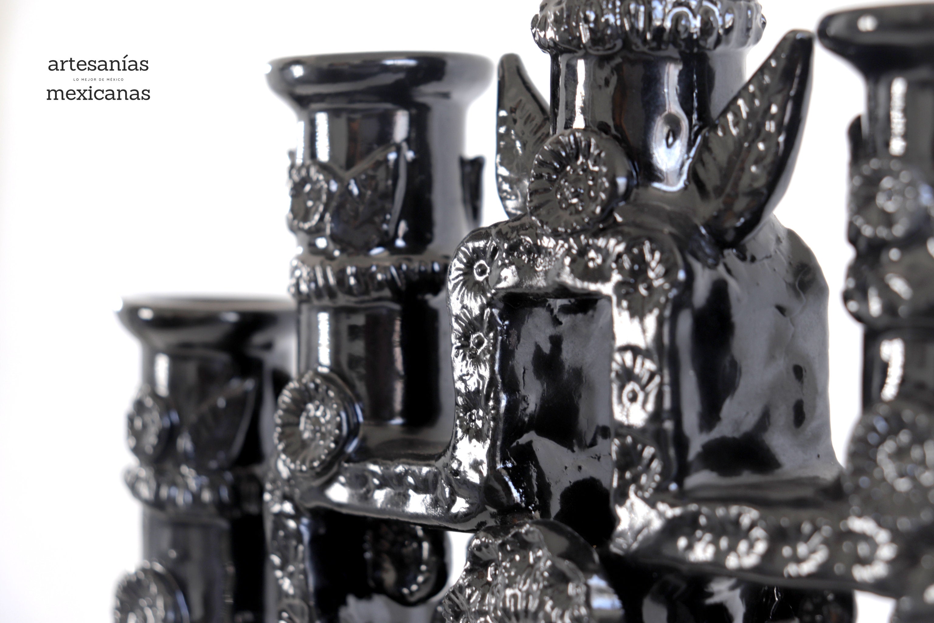 Candleholder of 5-Candle black - 10.2 in. Tereri