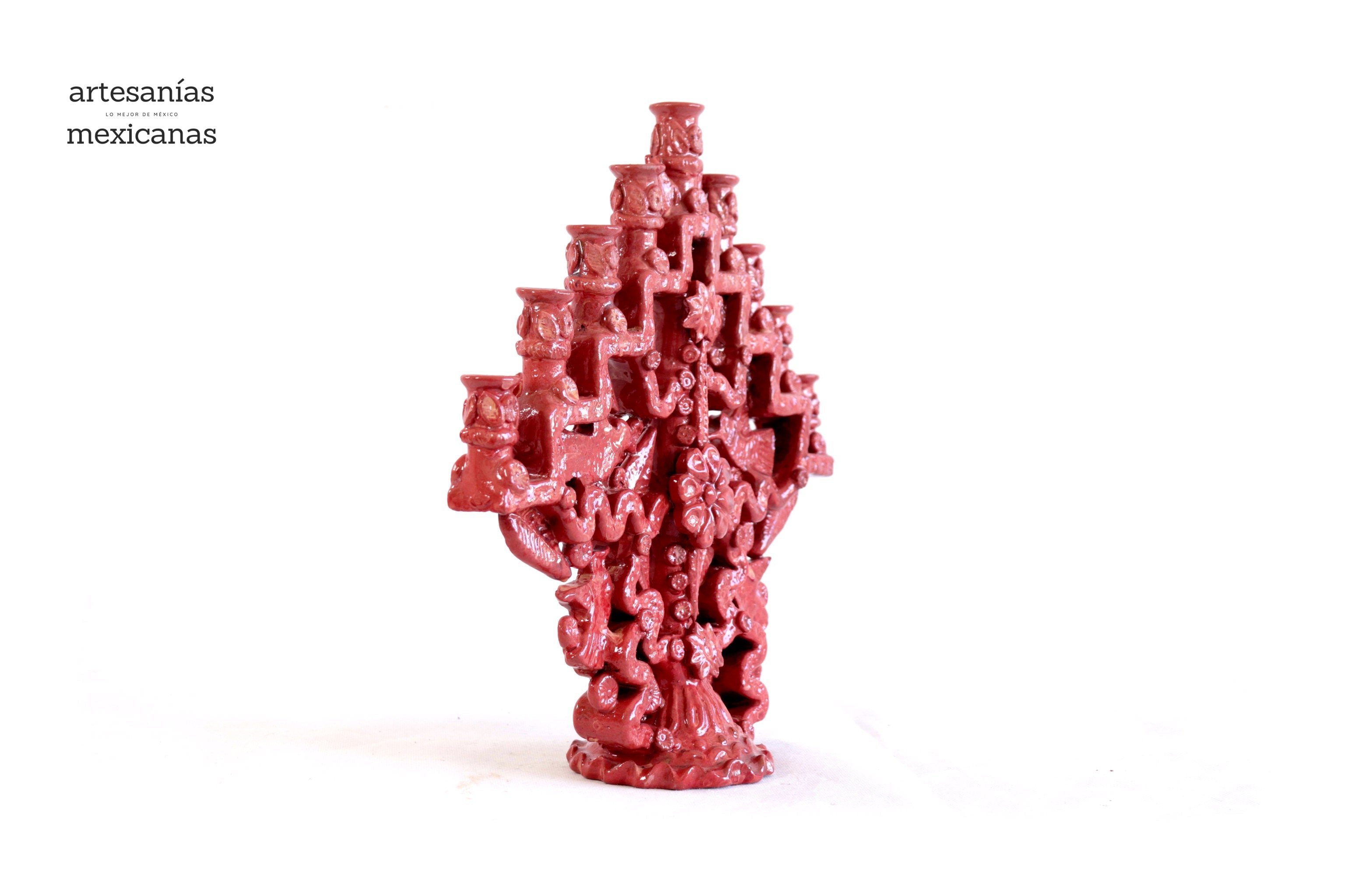 Candleholder red of 9 candles - 7 in. - Made to Order Tereri