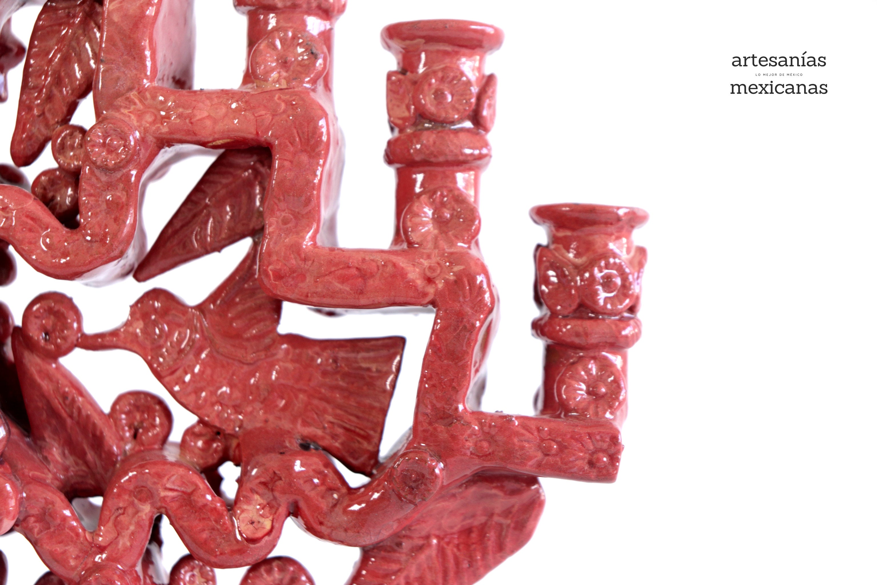Candleholder red of 9 candles - 7 in. - Made to Order Tereri